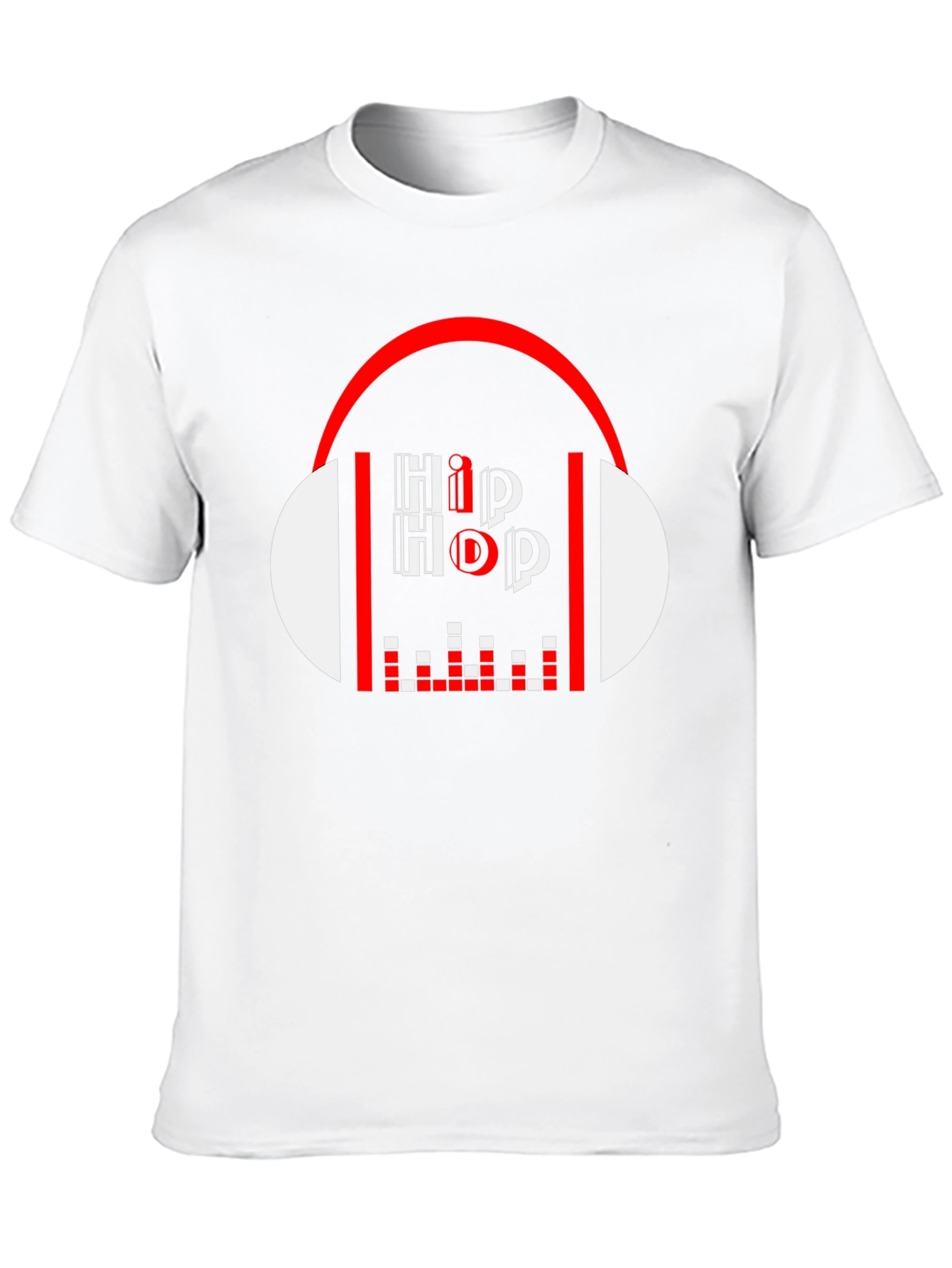 Hip Hop Graphic Tee - Black Cotton Blend