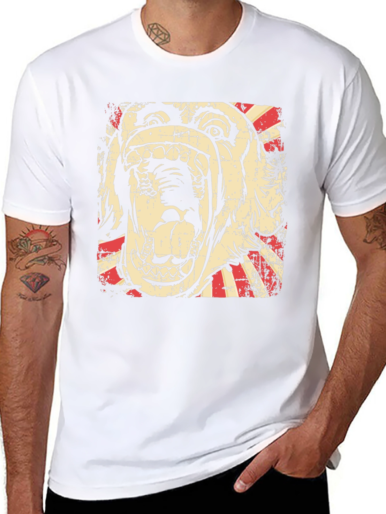 Graphic Tee - Bulldog Scream Design - Black