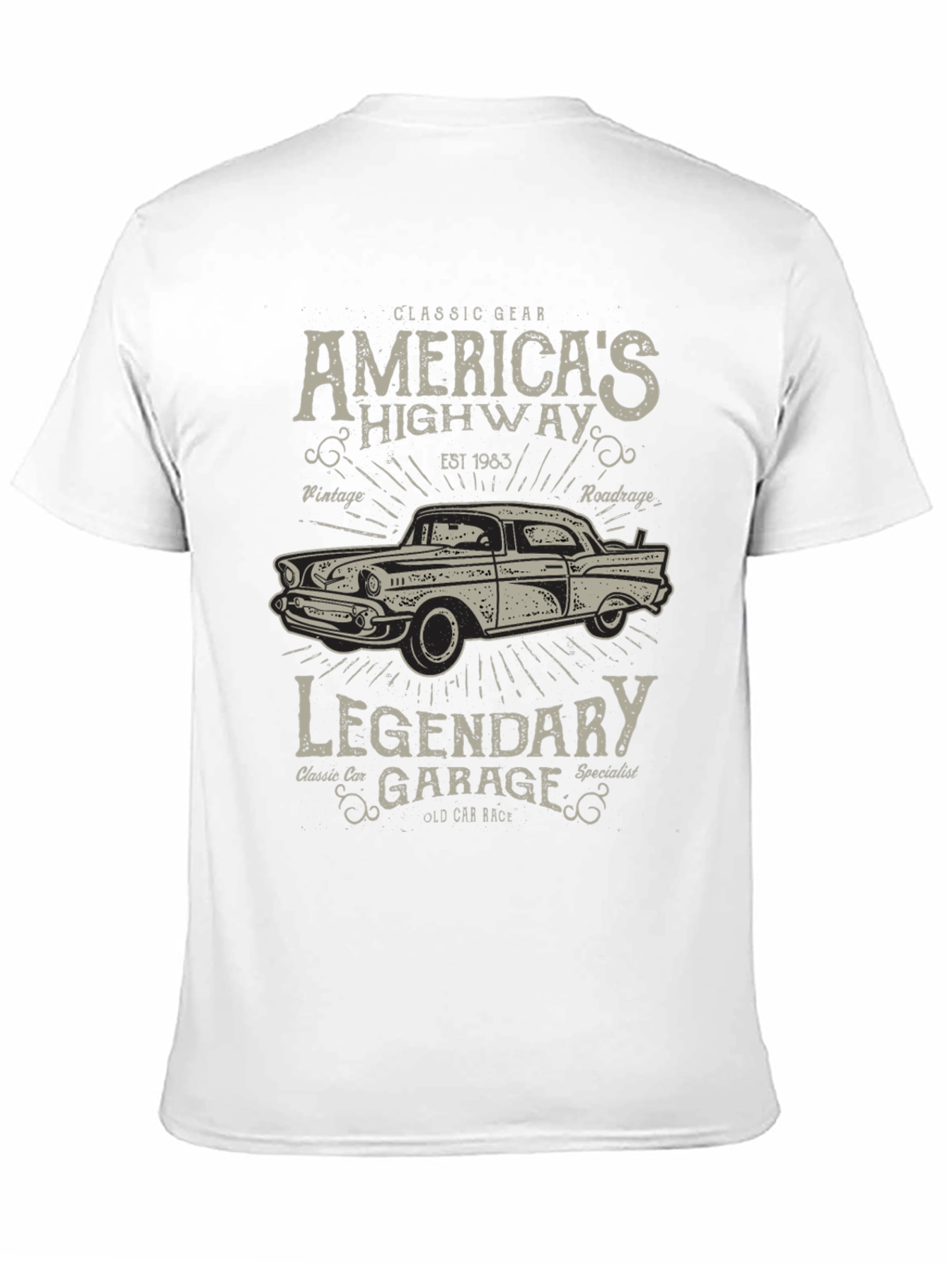 Americas Highway Legendary Garage Graphic T-Shirt