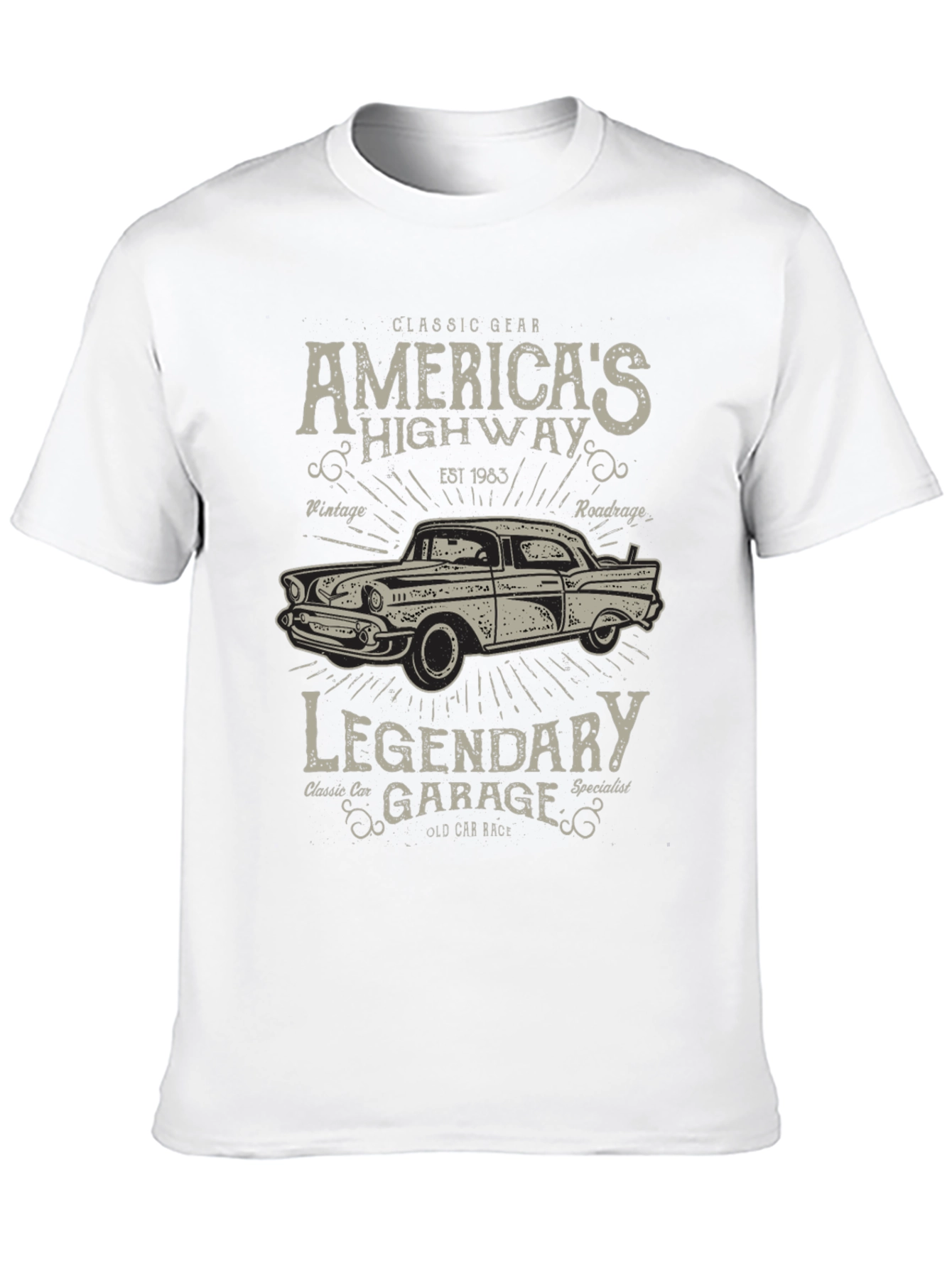 Americas Highway Legendary Garage Graphic T-Shirt