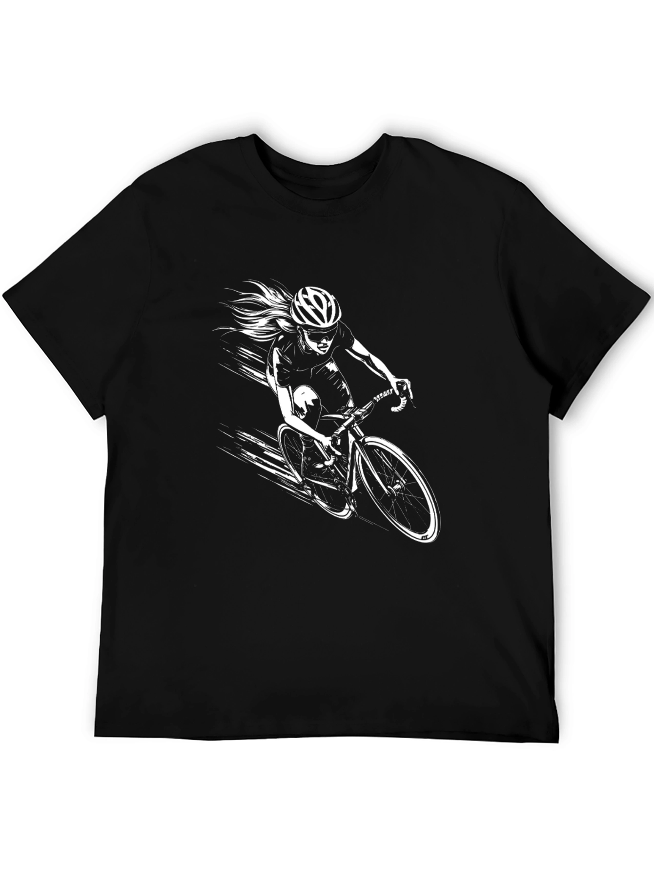 Cyclist Graphic Black T-Shirt