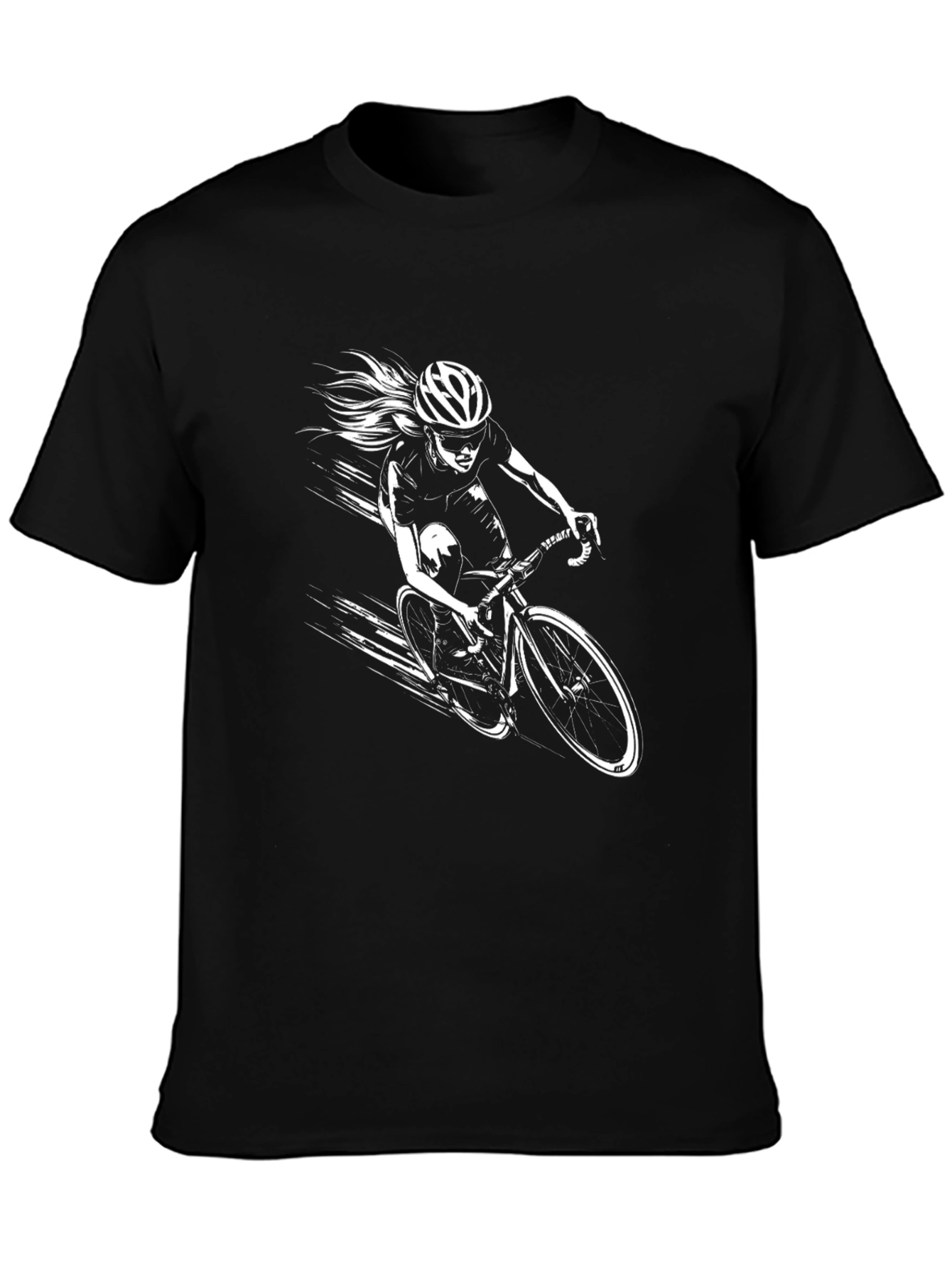 Cyclist Graphic Black T-Shirt