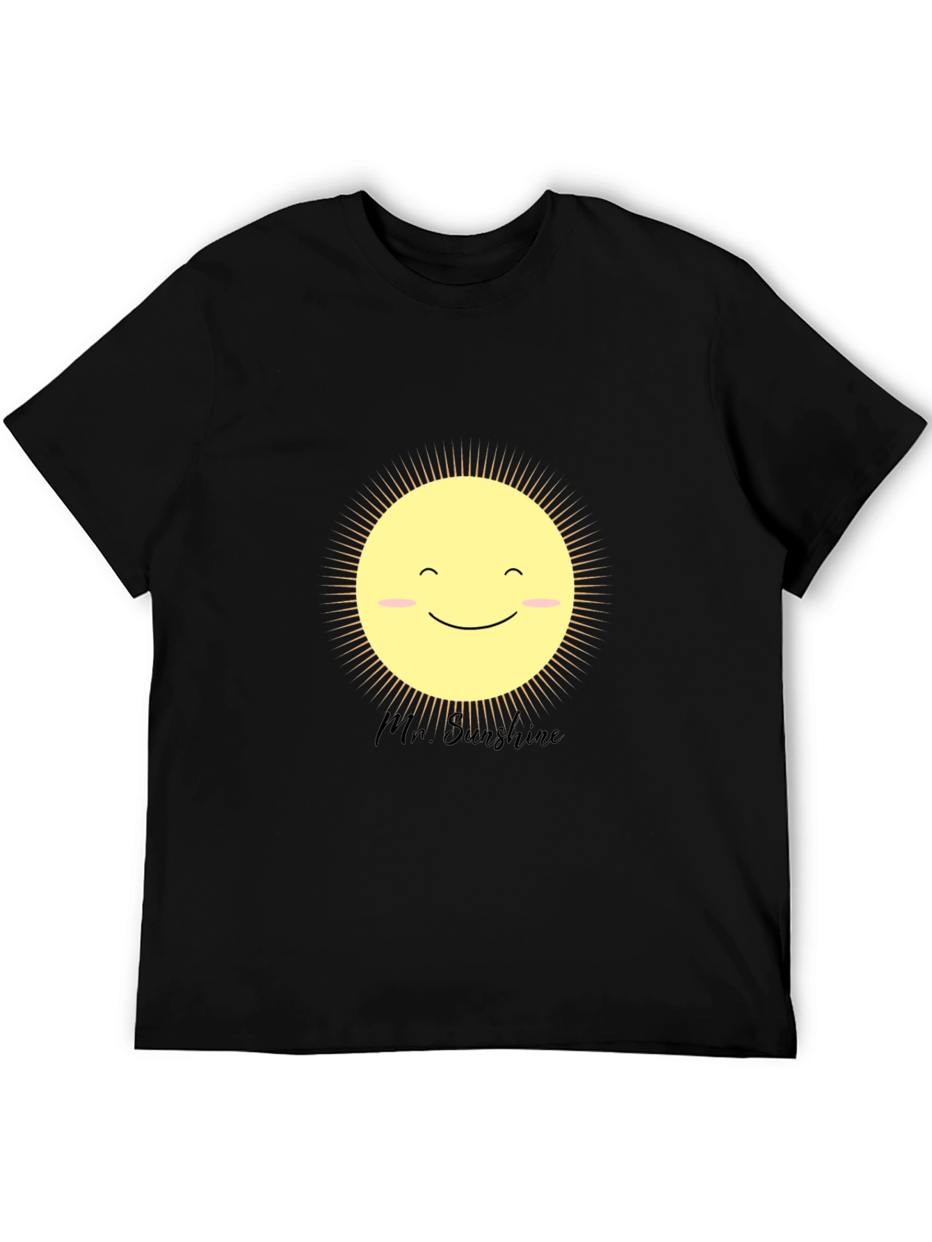Mr. Sunshine Graphic Tee - Black Cotton T-Shirt