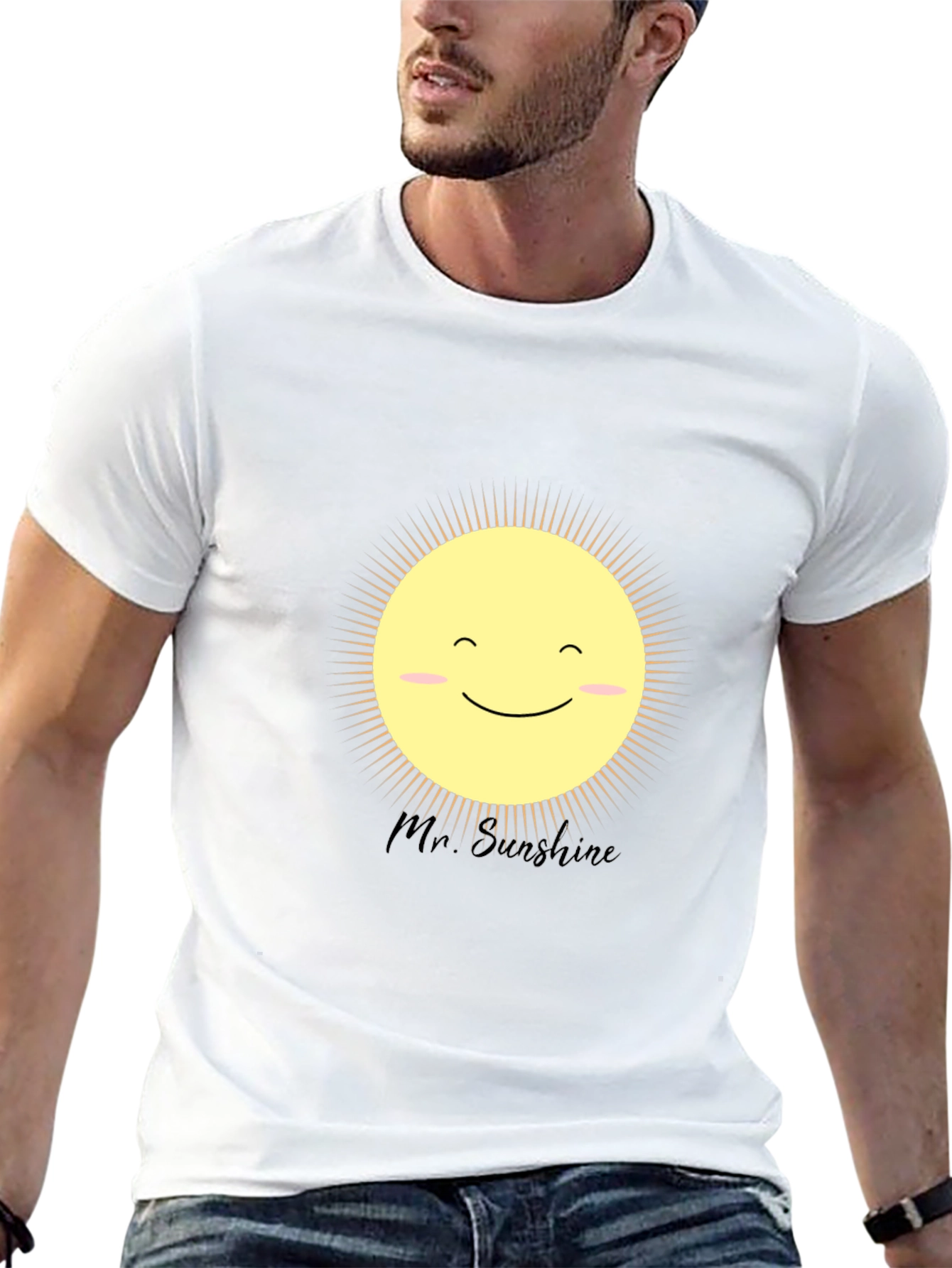 Mr. Sunshine Graphic Tee - Black Cotton T-Shirt