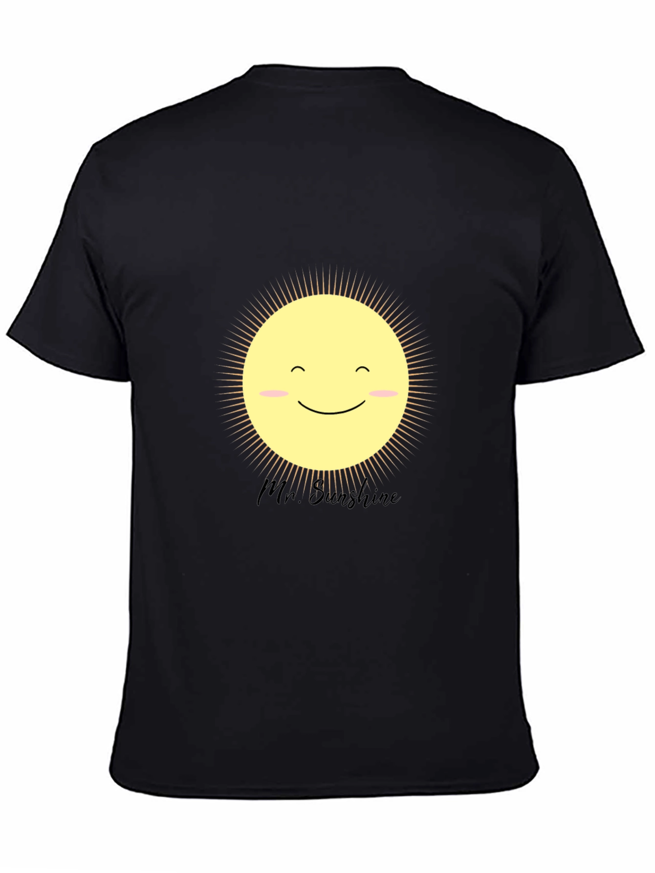 Mr. Sunshine Graphic Tee - Black Cotton T-Shirt