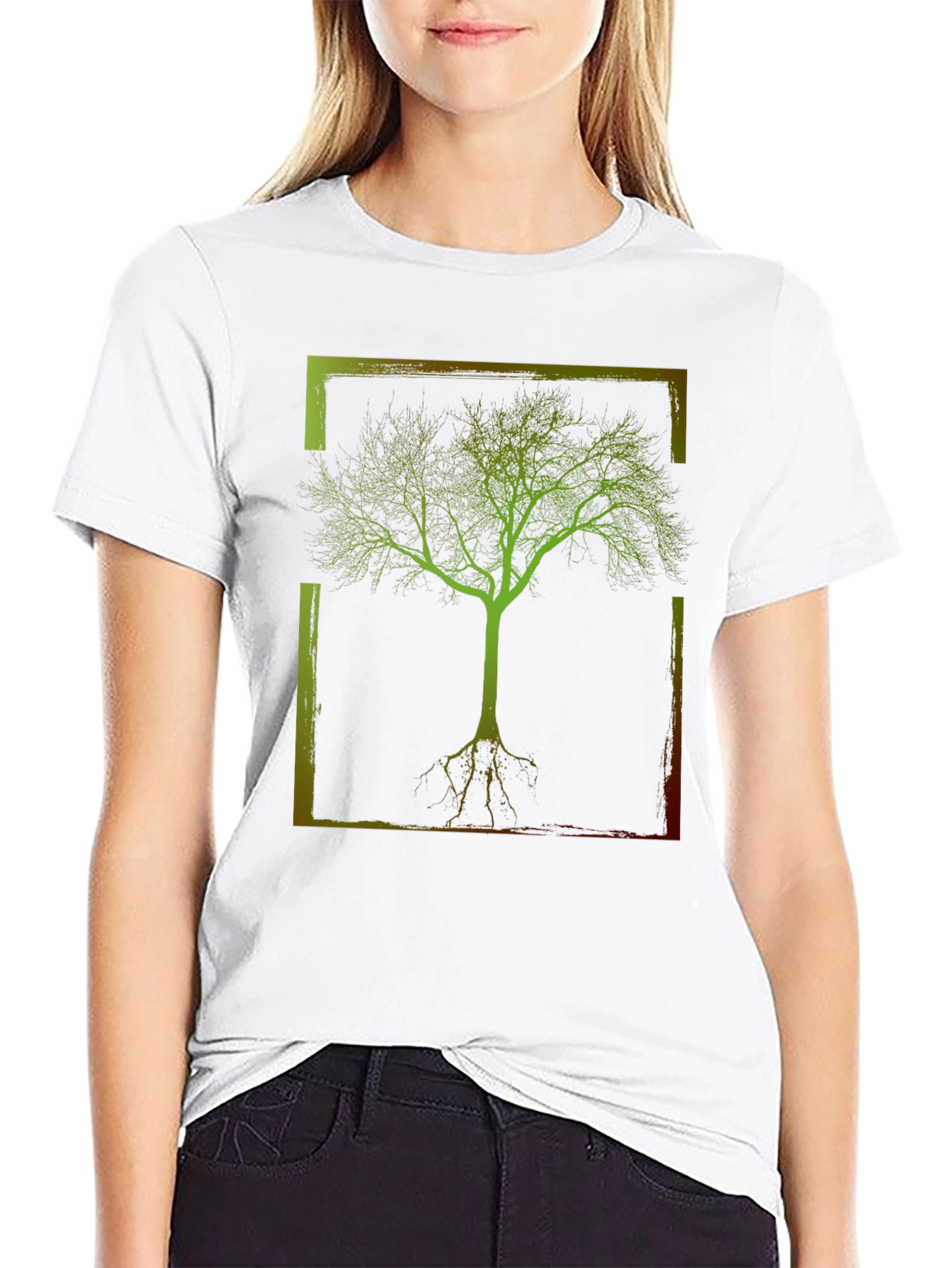 Abstract Tree Graphic Tee - Modern Nature Design