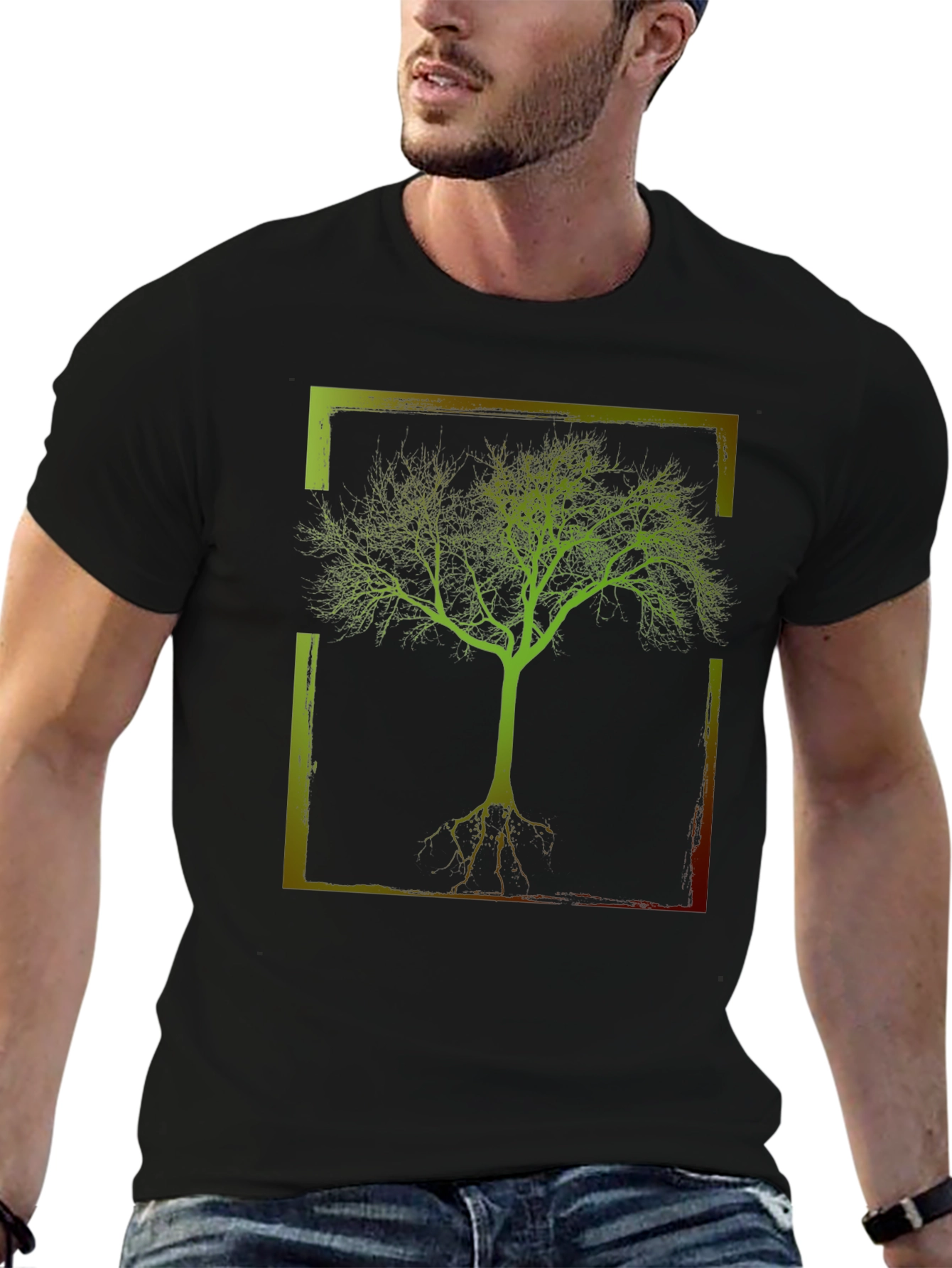 Abstract Tree Graphic Tee - Modern Nature Design