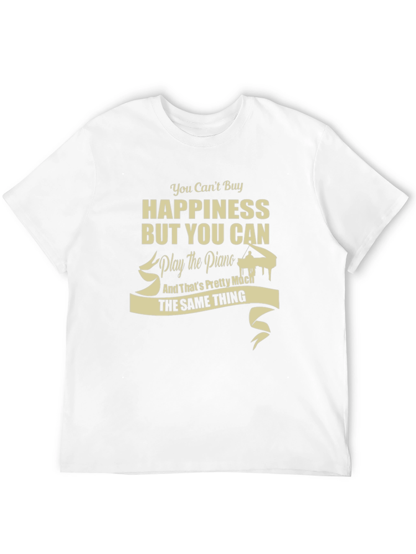 Happiness Piano T-Shirt - Musical Gift