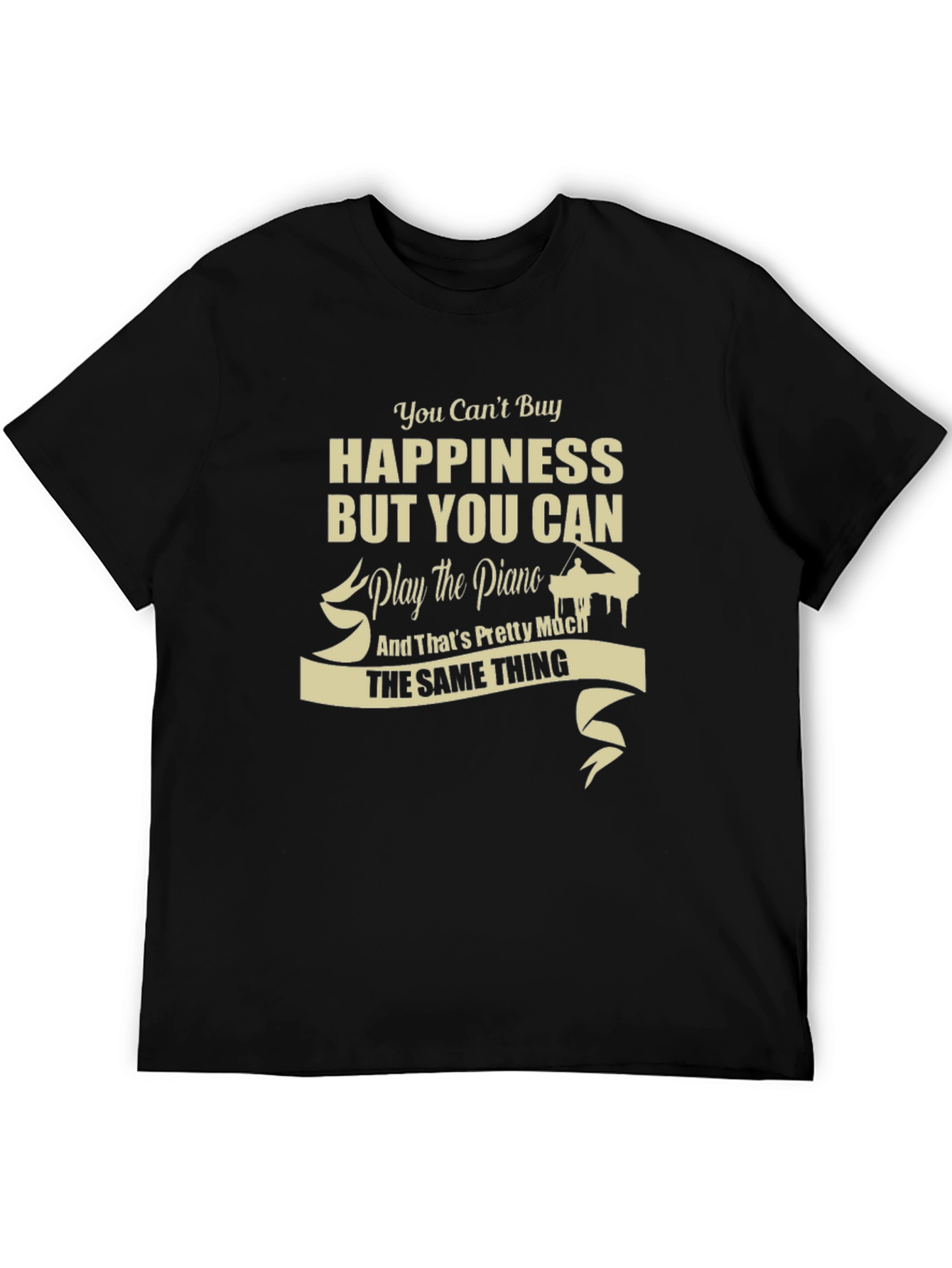 Happiness Piano T-Shirt - Musical Gift