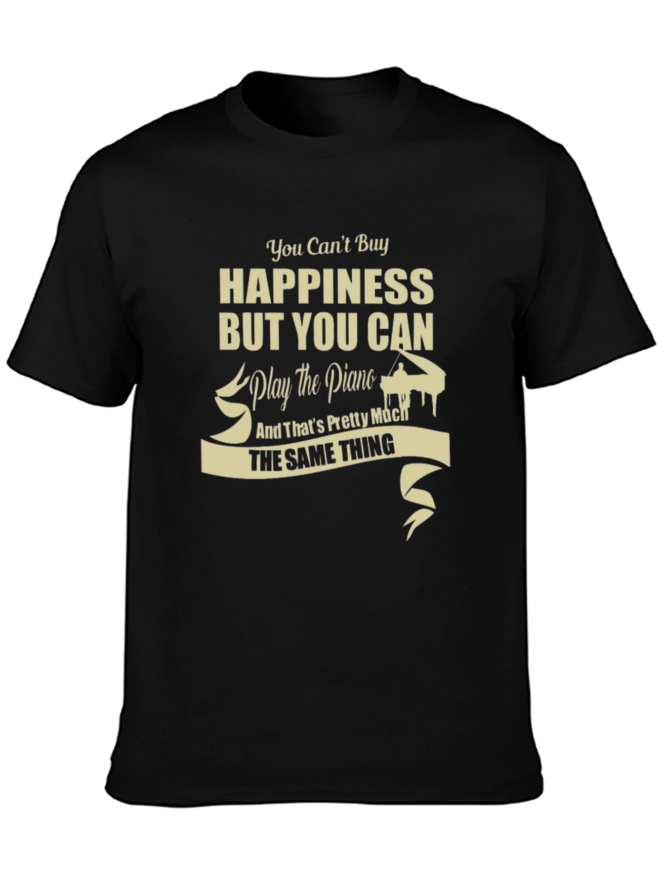 Happiness Piano T-Shirt - Musical Gift