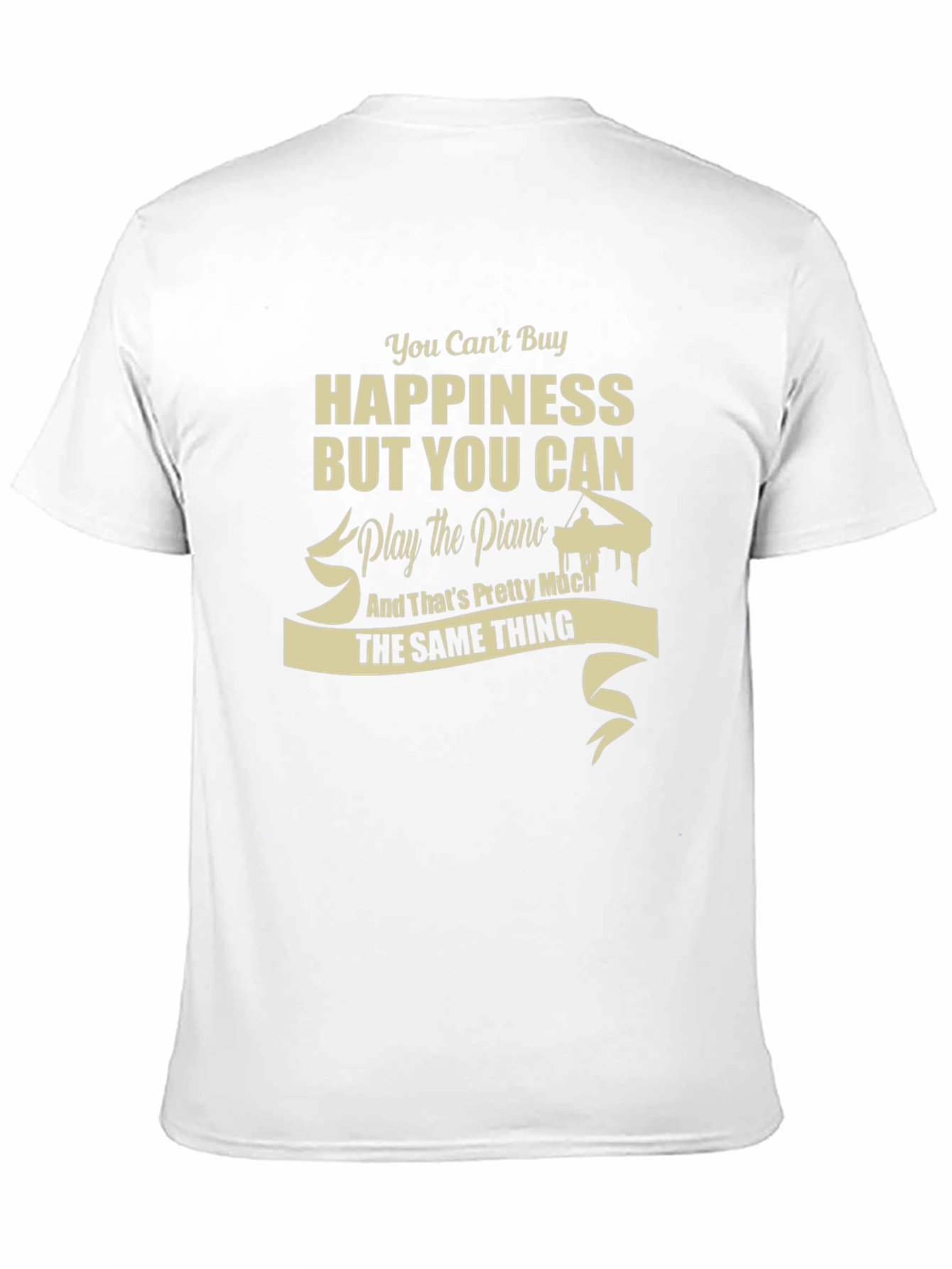 Happiness Piano T-Shirt - Musical Gift