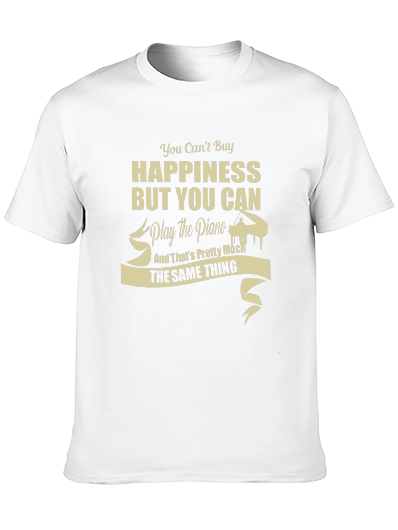 Happiness Piano T-Shirt - Musical Gift