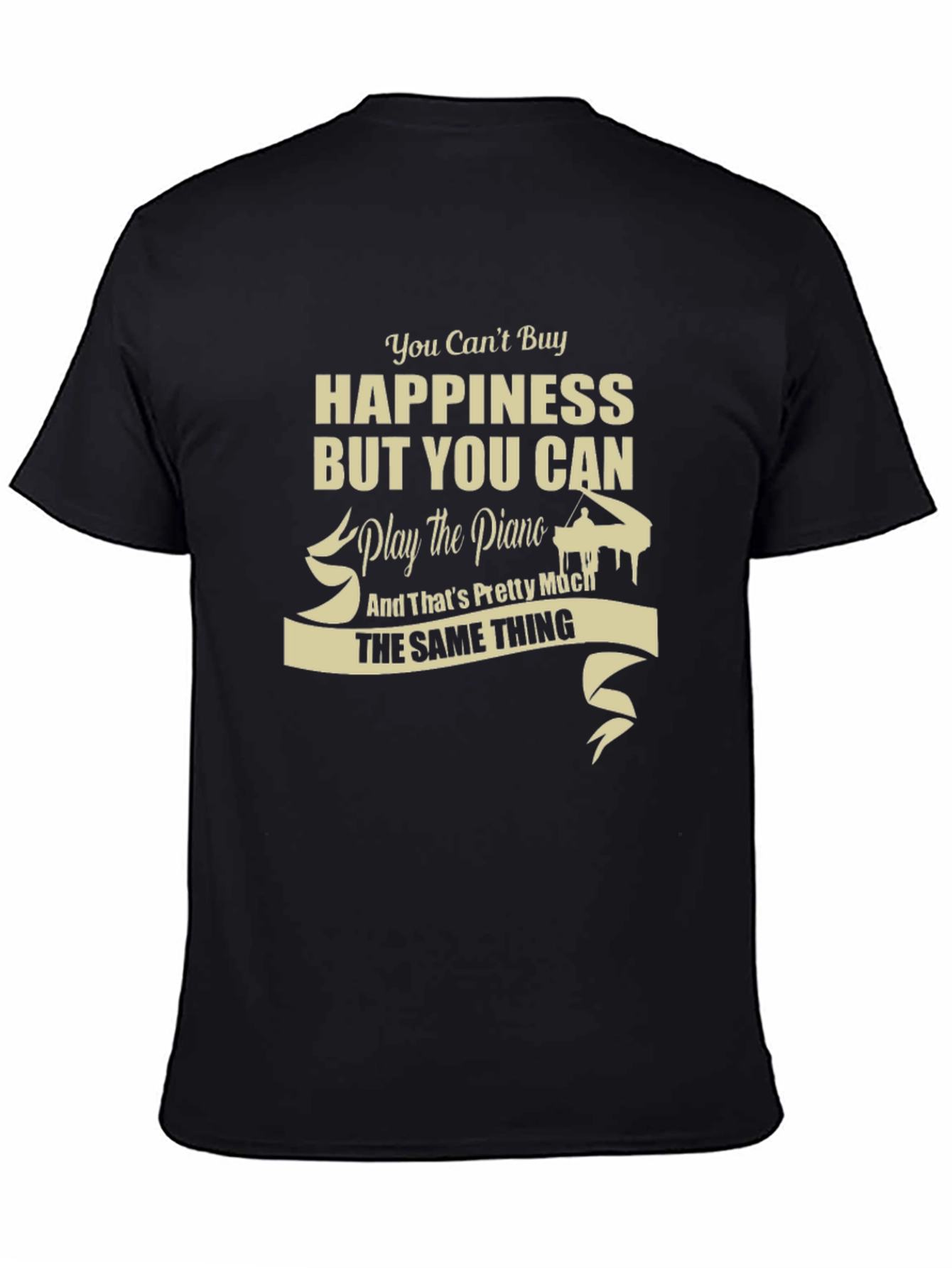 Happiness Piano T-Shirt - Musical Gift