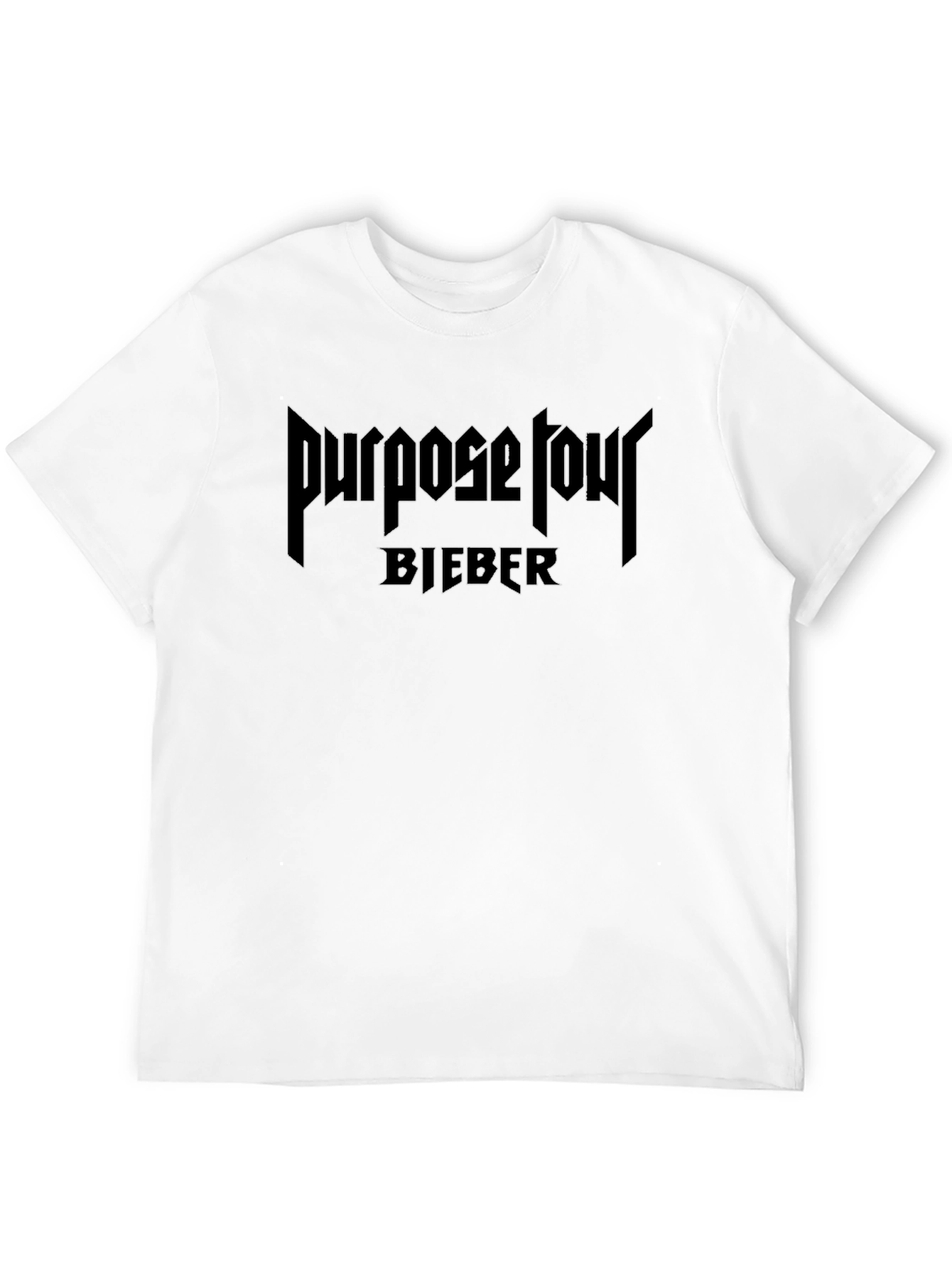Purpose Tour Bieber Graphic T-Shirt - Black