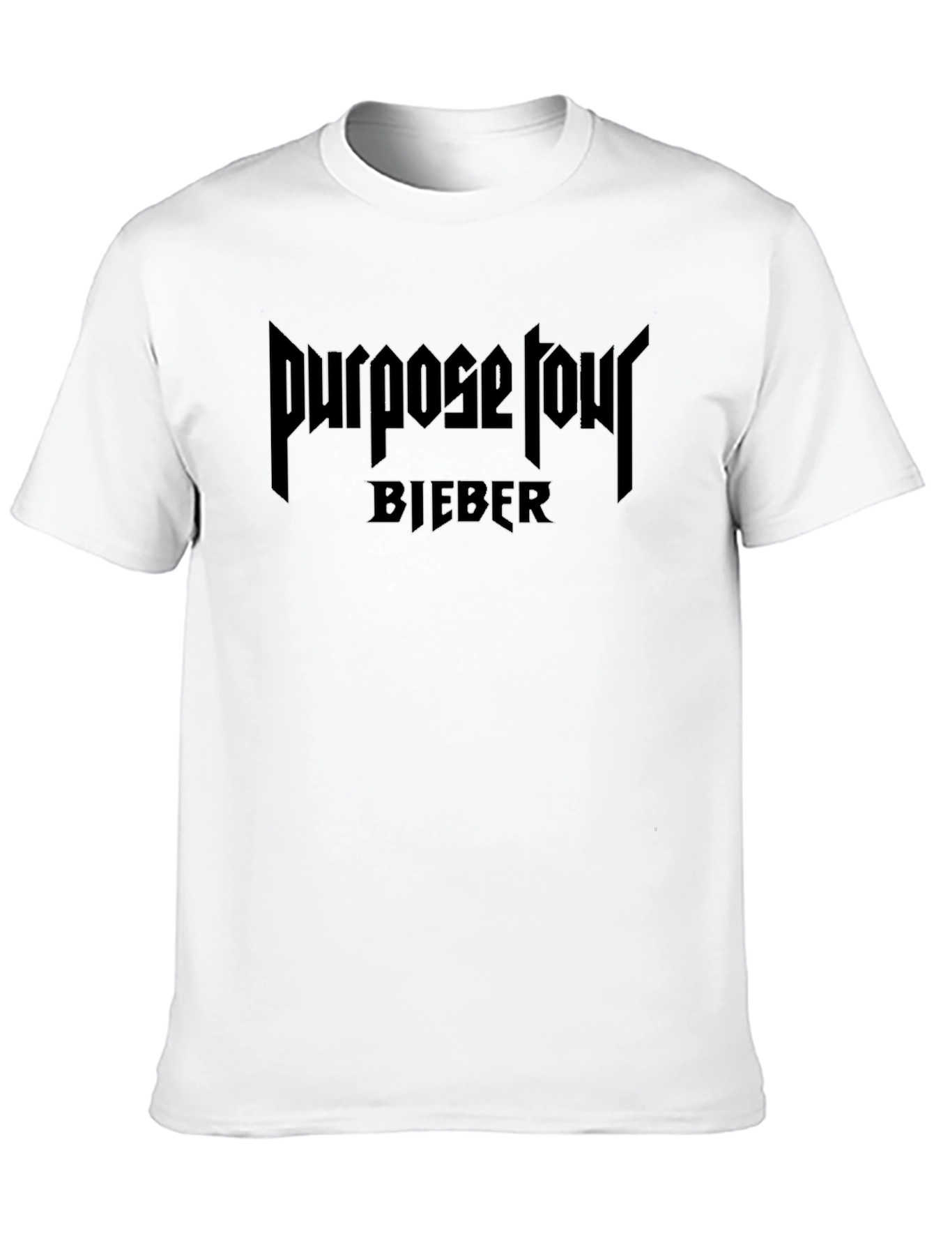 Purpose Tour Bieber Graphic T-Shirt - Black