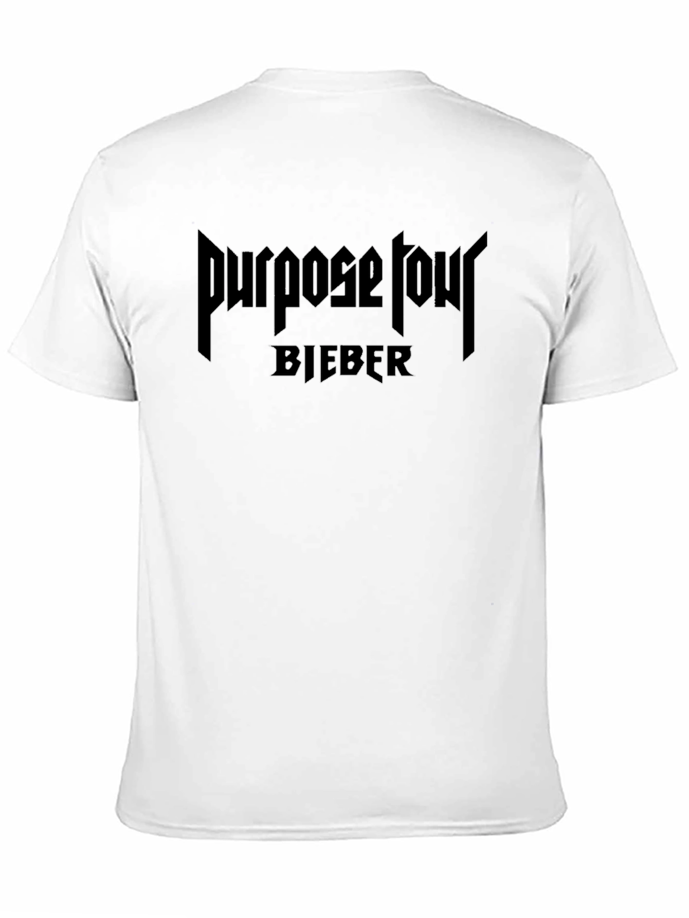 Purpose Tour Bieber Graphic T-Shirt - Black