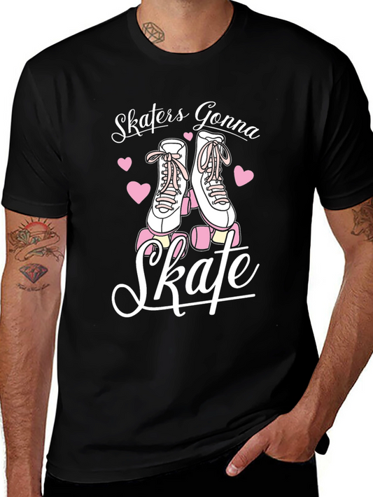 Skaters Gonna Skate Graphic Tee - Black