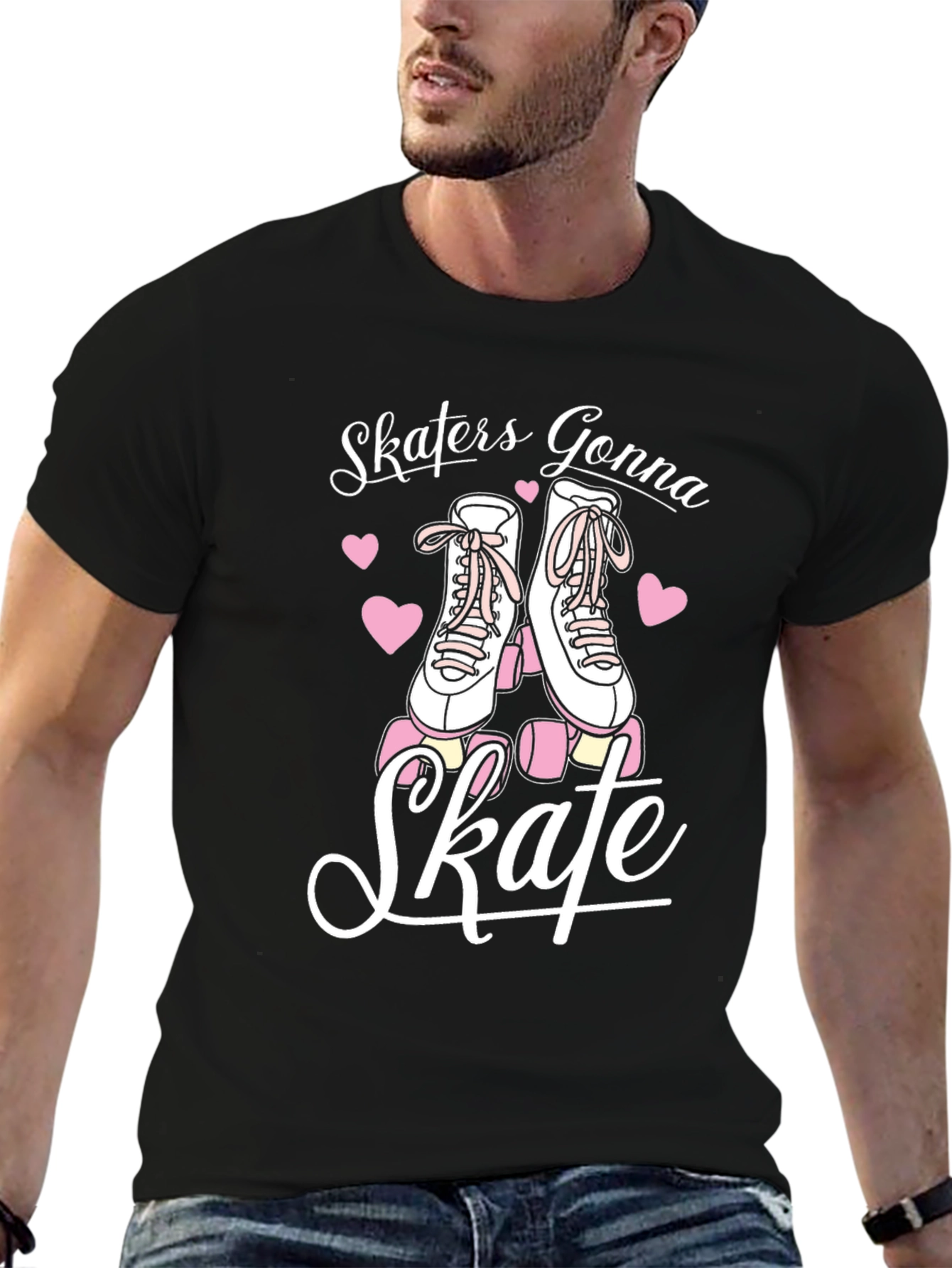Skaters Gonna Skate Graphic Tee - Black