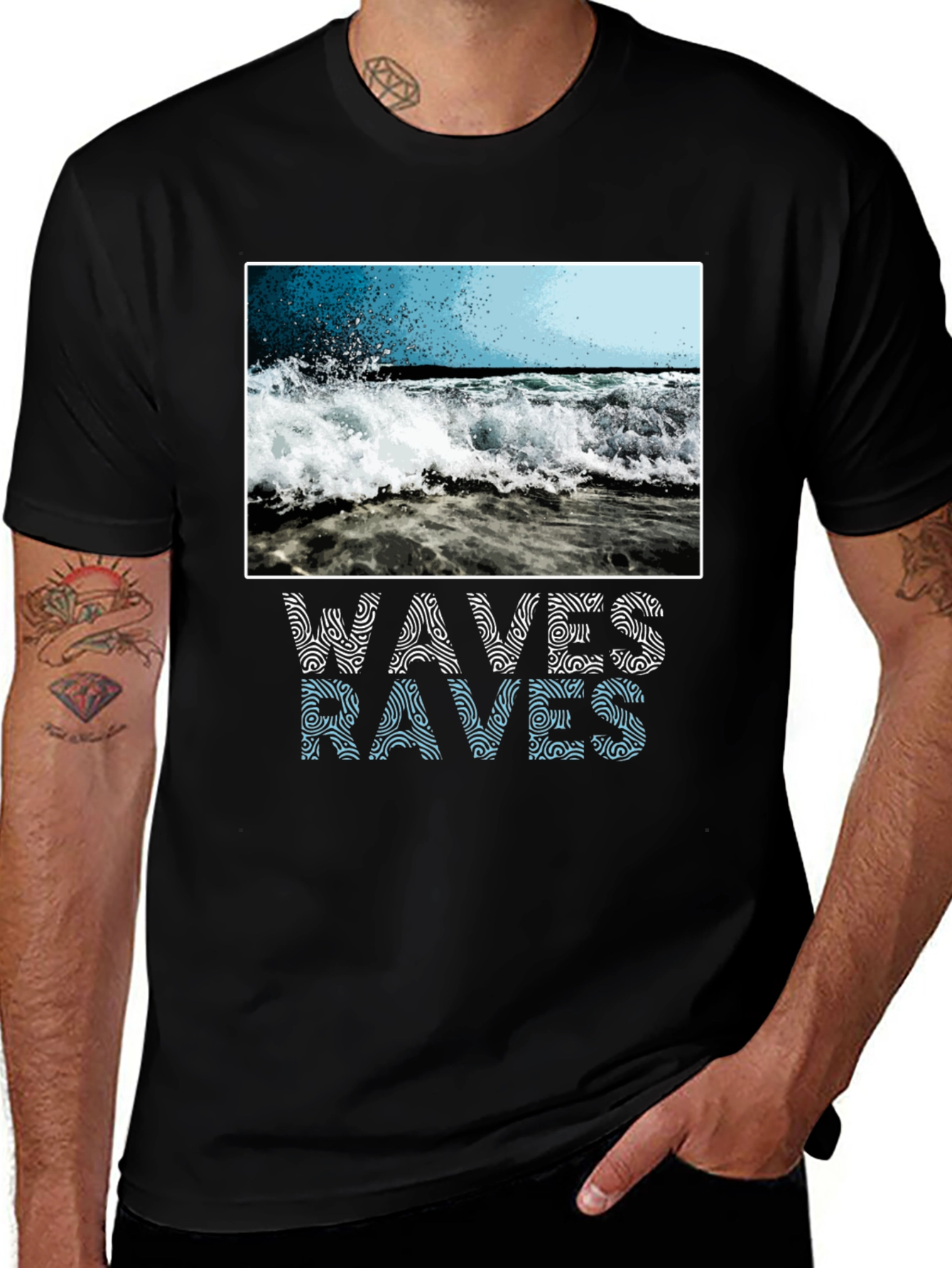 Waves Graphic T-Shirt - Ocean Lover