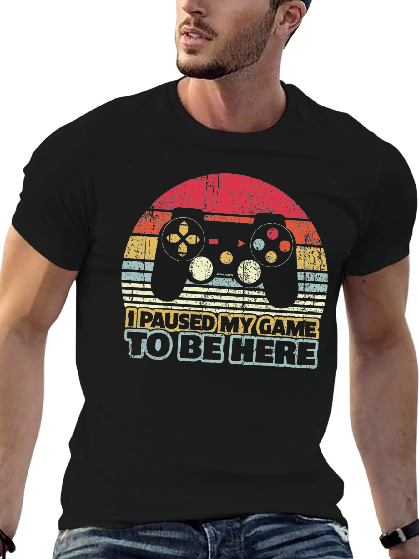 Paused Game Retro Graphic Tee - Gamer Gift