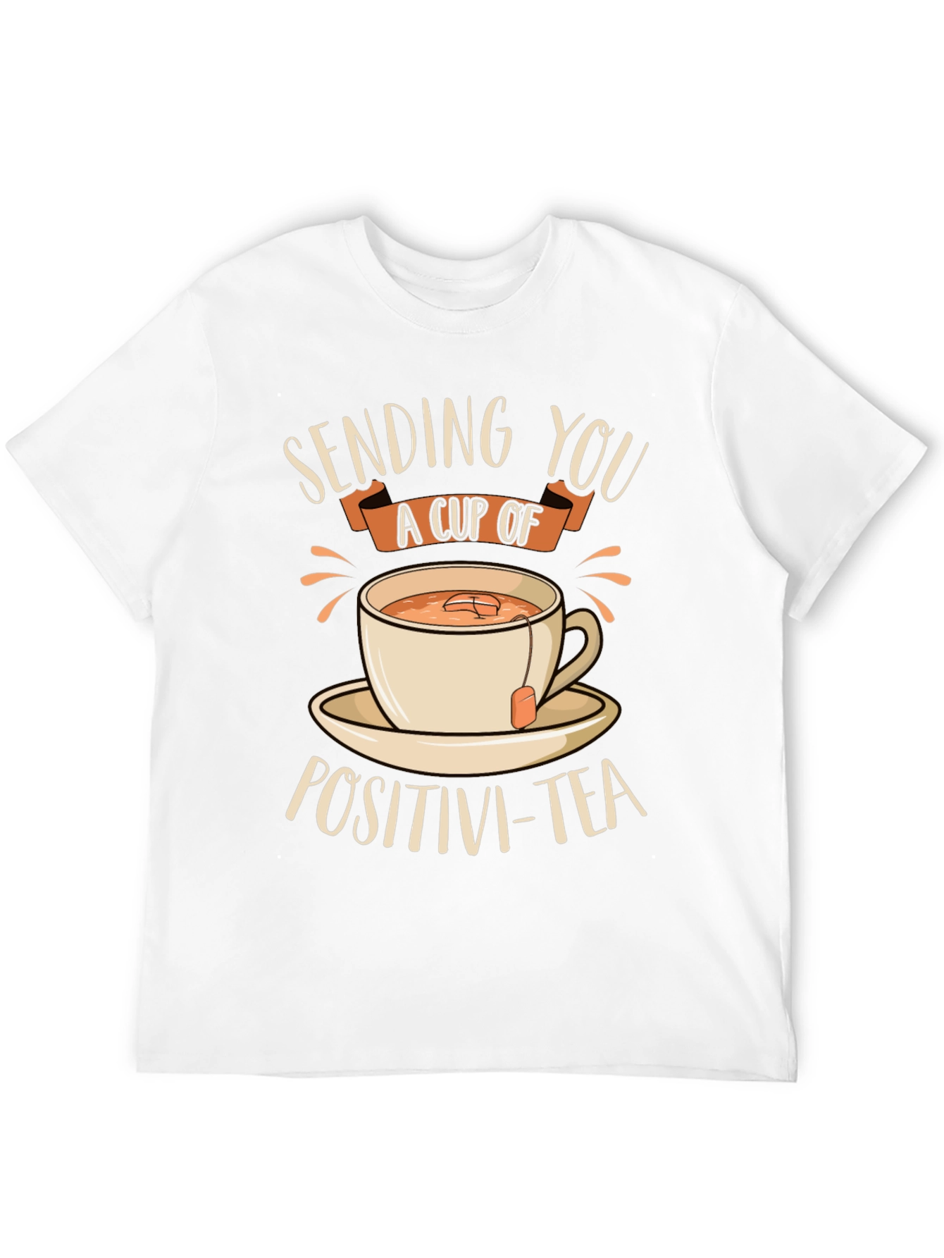 Sending You Positivi-Tea Black Graphic T-Shirt