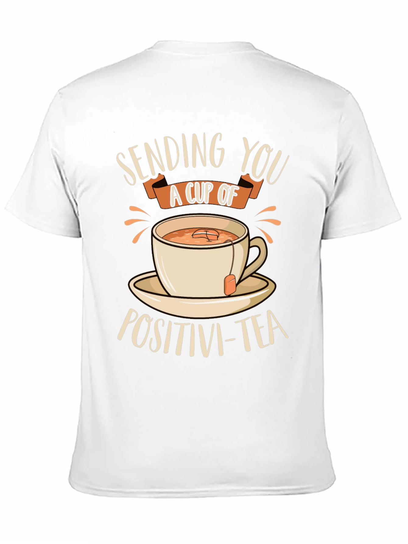 Sending You Positivi-Tea Black Graphic T-Shirt