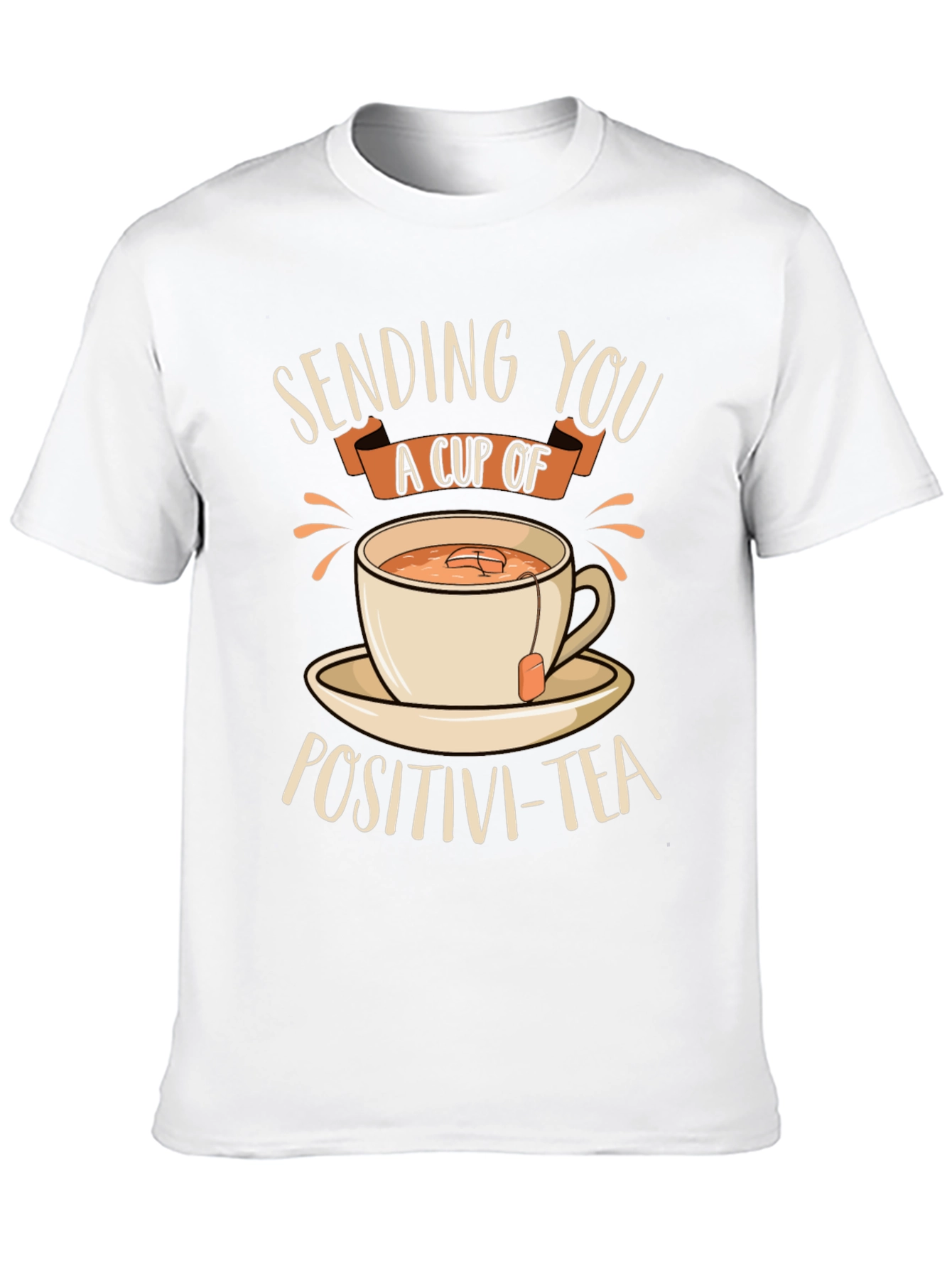 Sending You Positivi-Tea Black Graphic T-Shirt