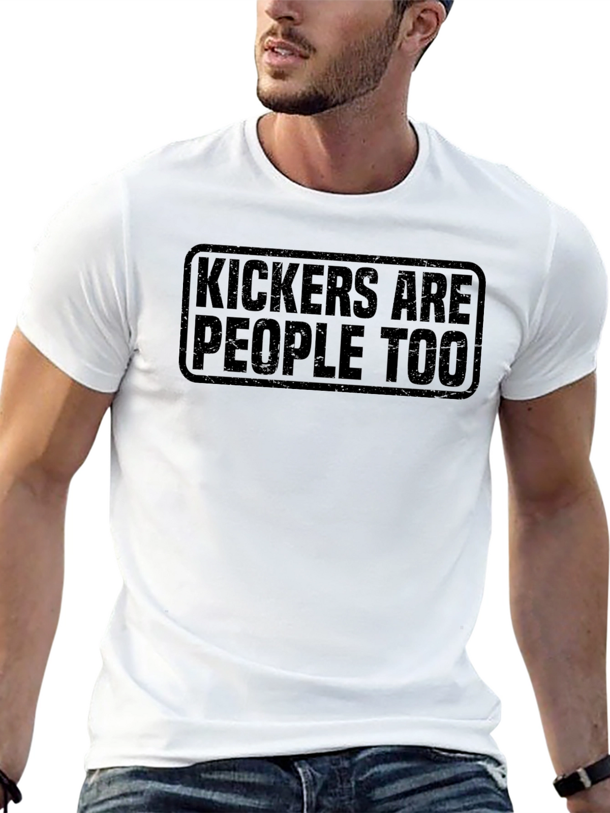 Kickers Are People Too - Novelty Graphic T-Shirt