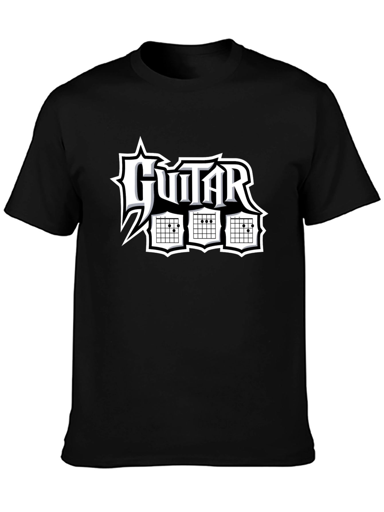 Guitar Chord T-Shirt - Black Graphic Tee