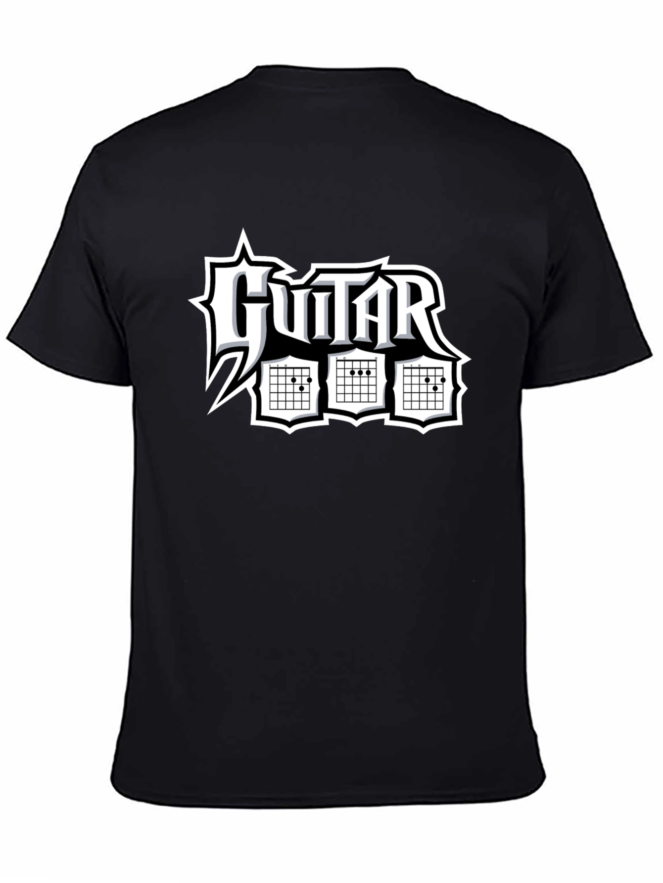 Guitar Chord T-Shirt - Black Graphic Tee