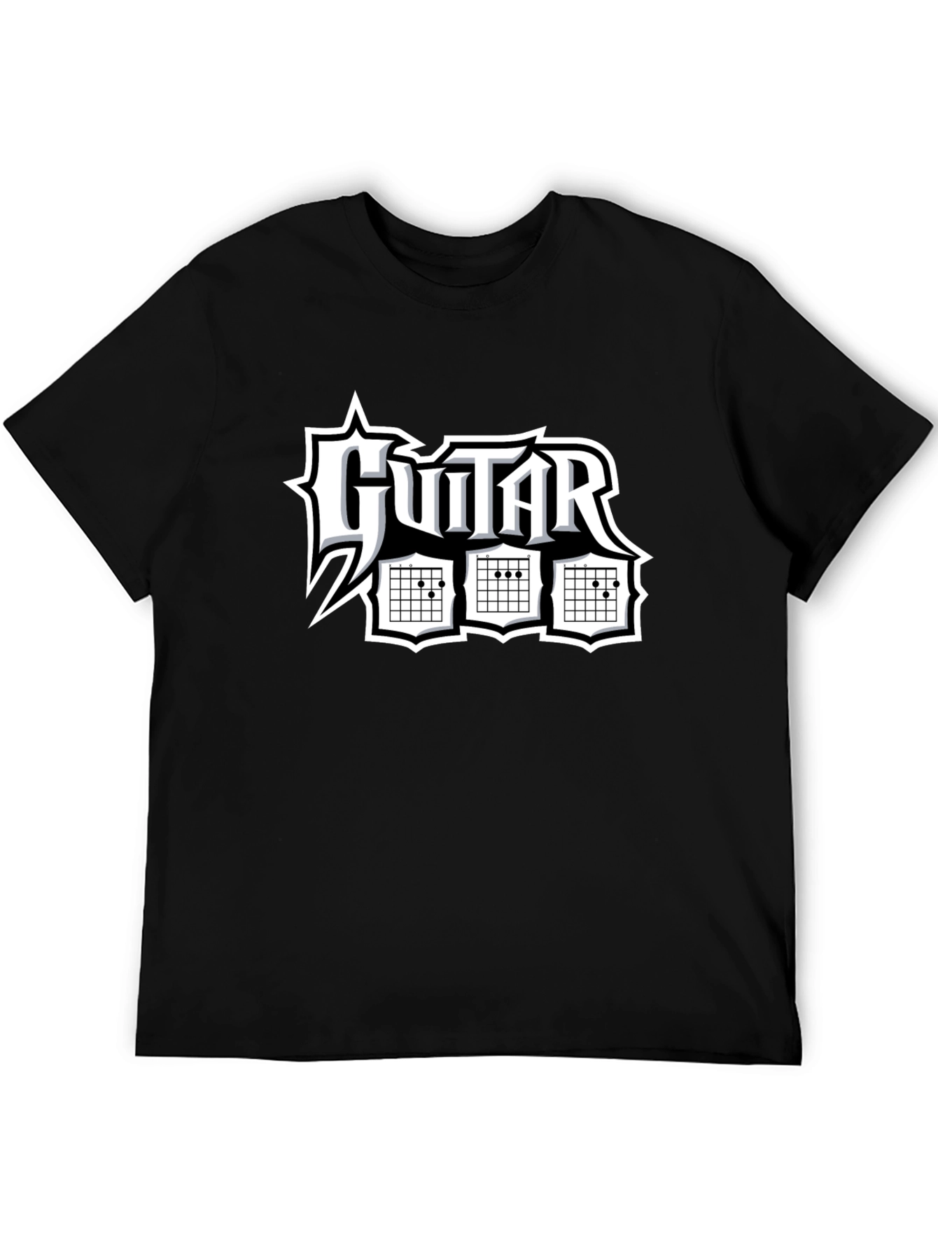 Guitar Chord T-Shirt - Black Graphic Tee