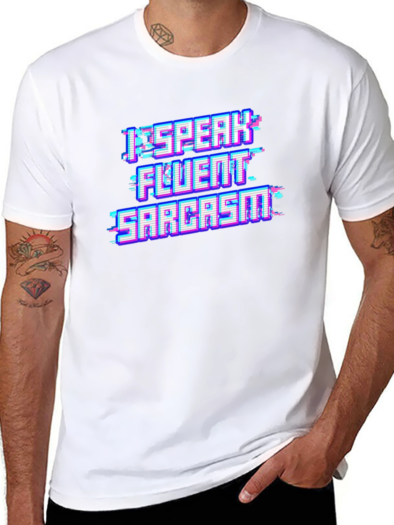 I Speak Fluent Sarcasm Black T-Shirt