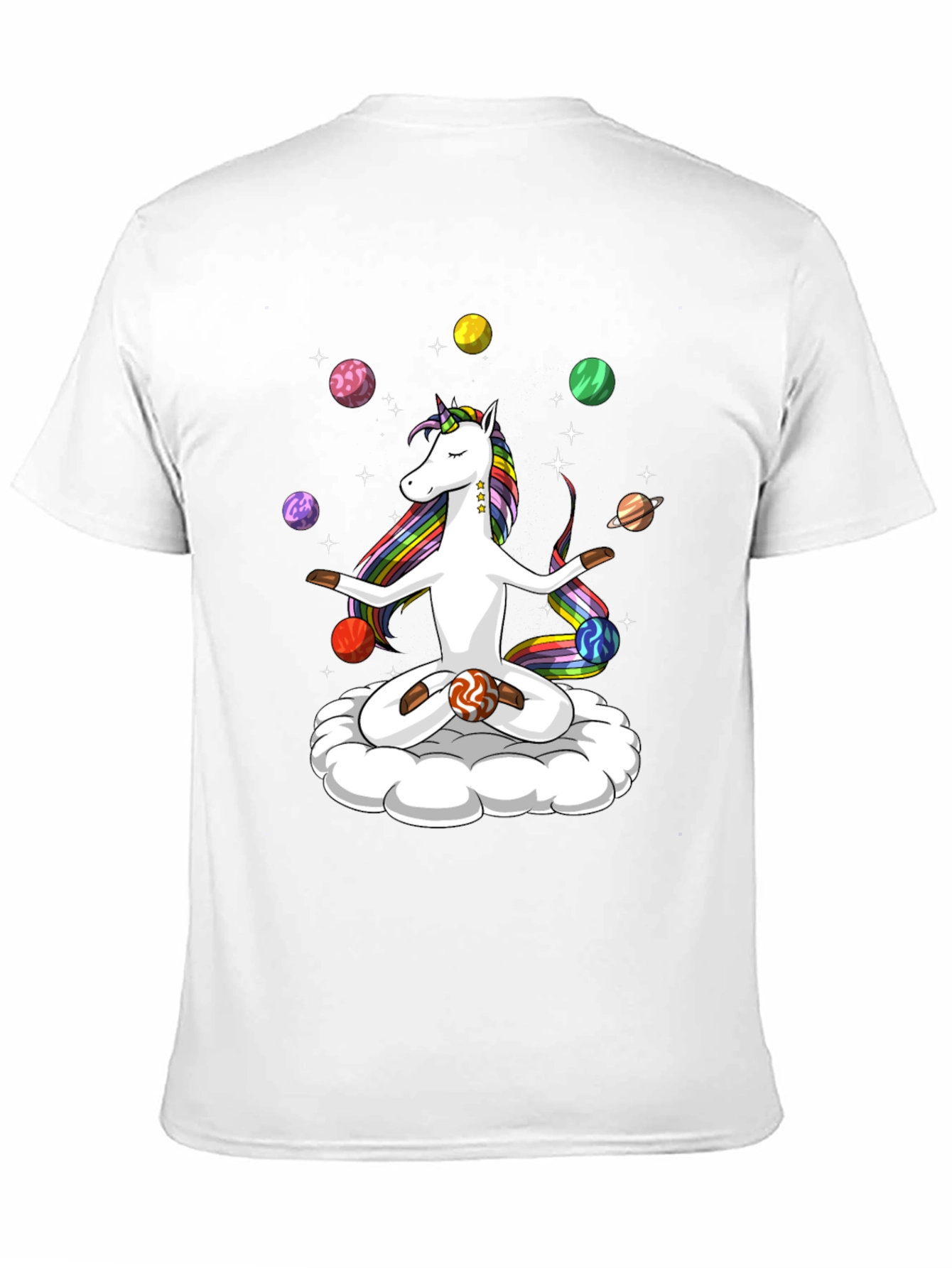 Unicorn Yoga Planet Juggling T-Shirt