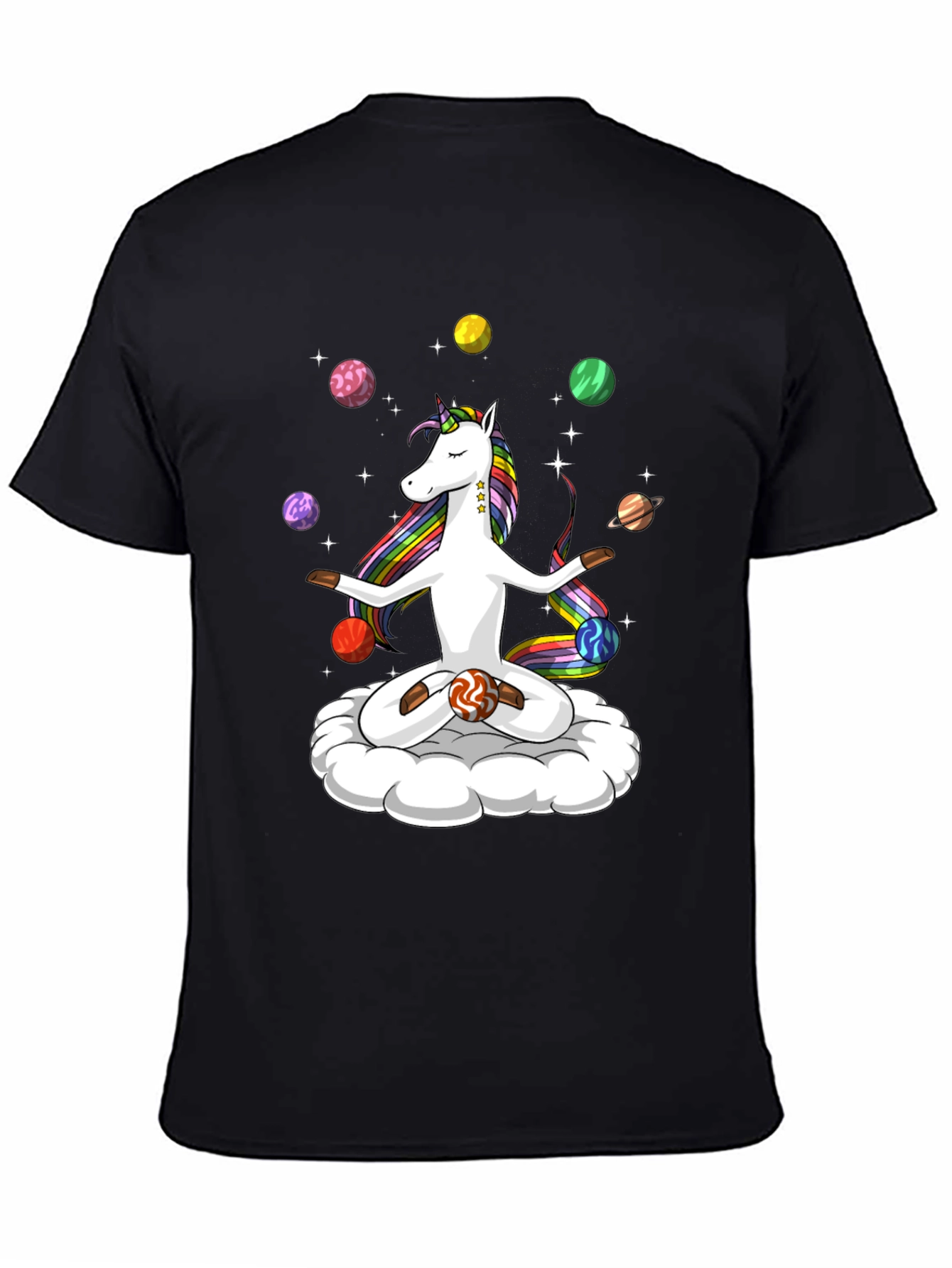 Unicorn Yoga Planet Juggling T-Shirt
