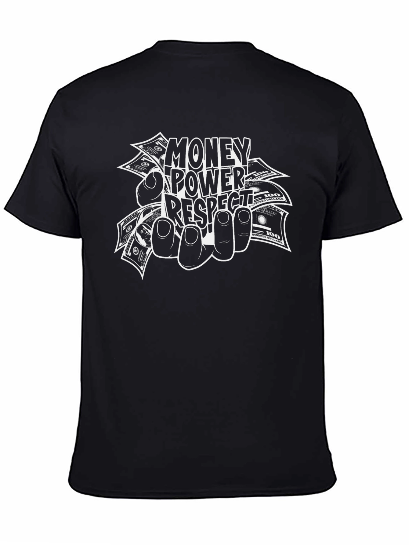 Money Power Respect Black Graphic Tee