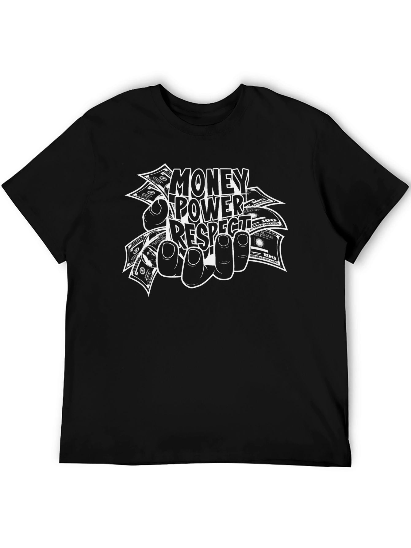Money Power Respect Black Graphic Tee