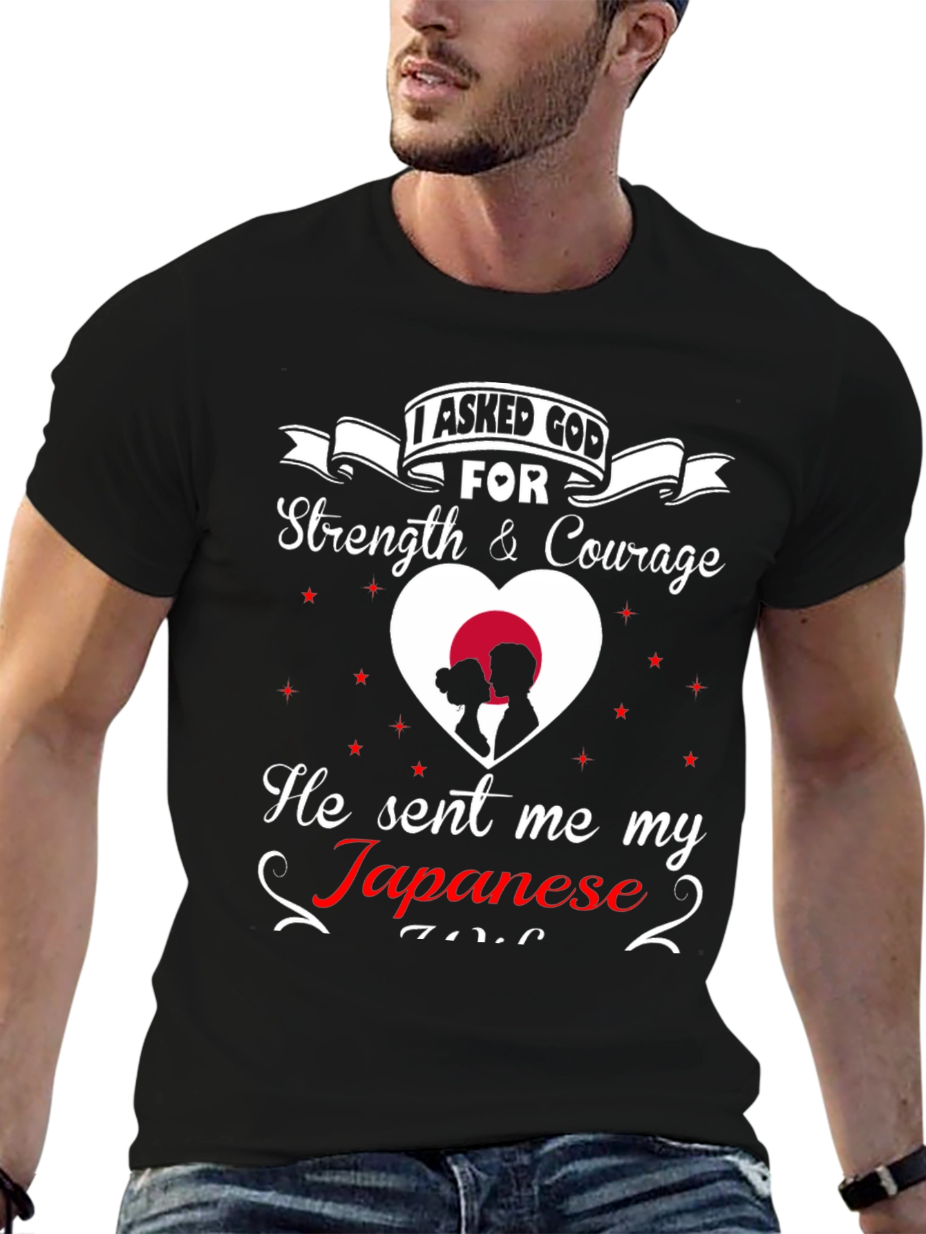Japanese Love T-Shirt: Strength & Courage Gift