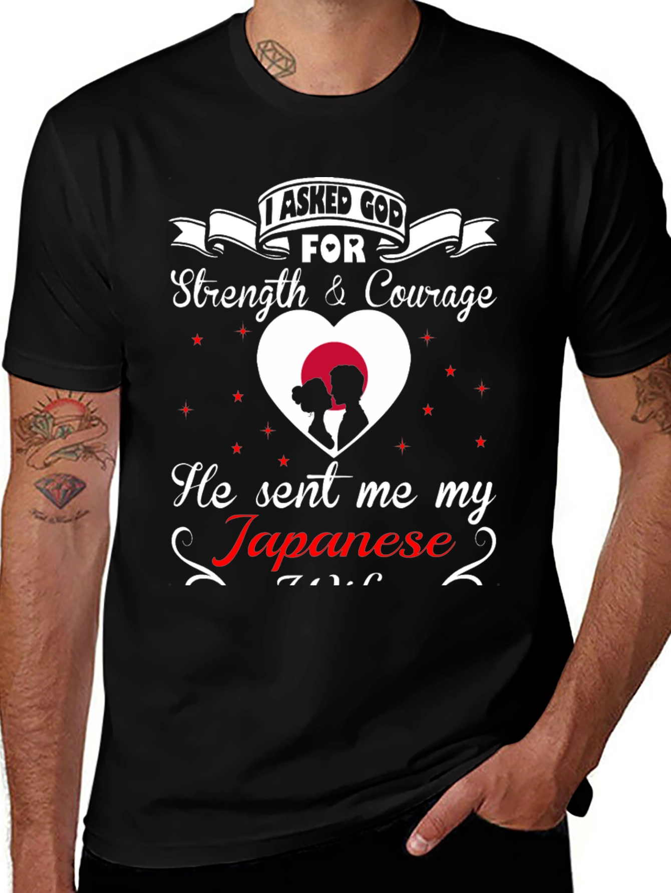 Japanese Love T-Shirt: Strength & Courage Gift
