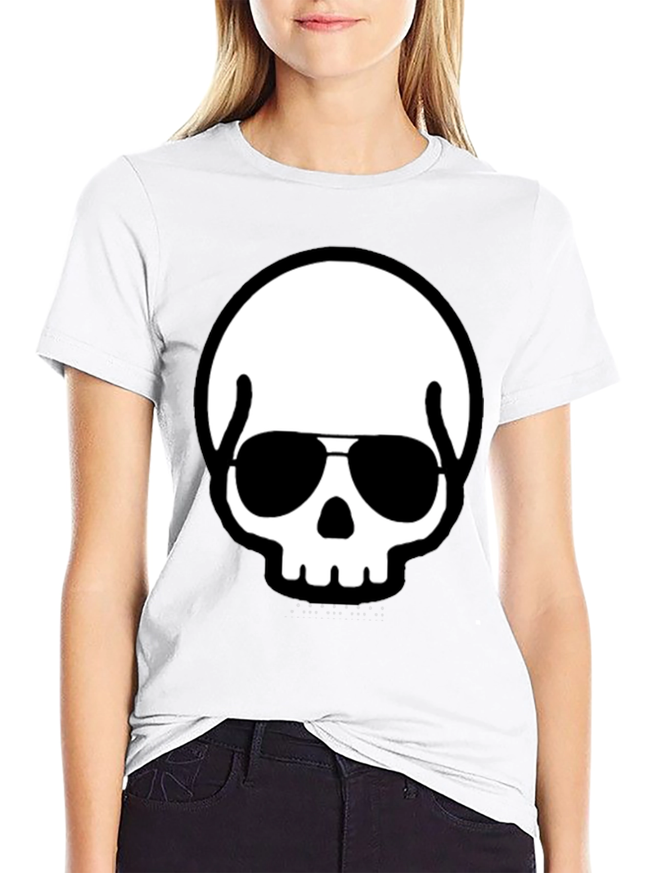 Cool Skull with Shades Black T-Shirt