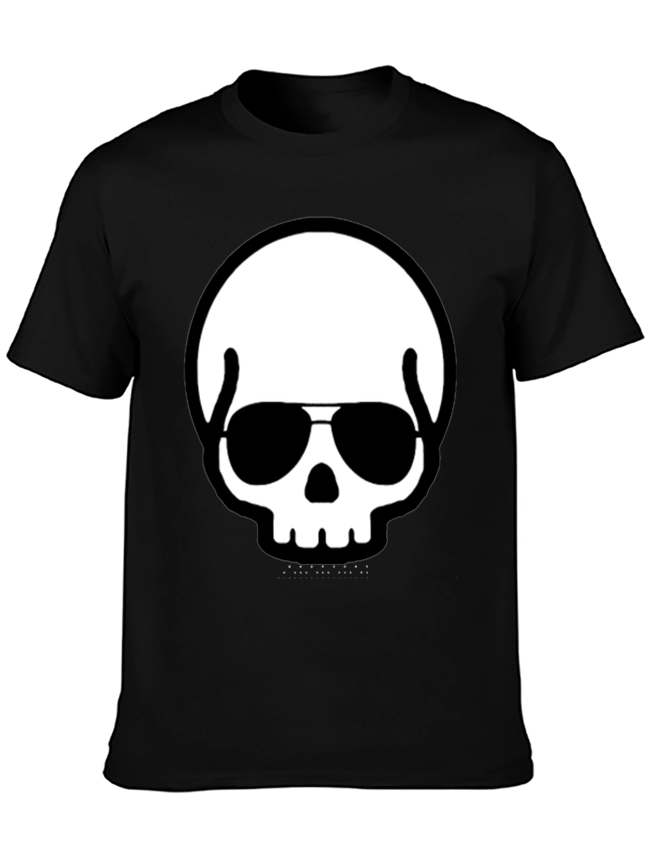 Cool Skull with Shades Black T-Shirt