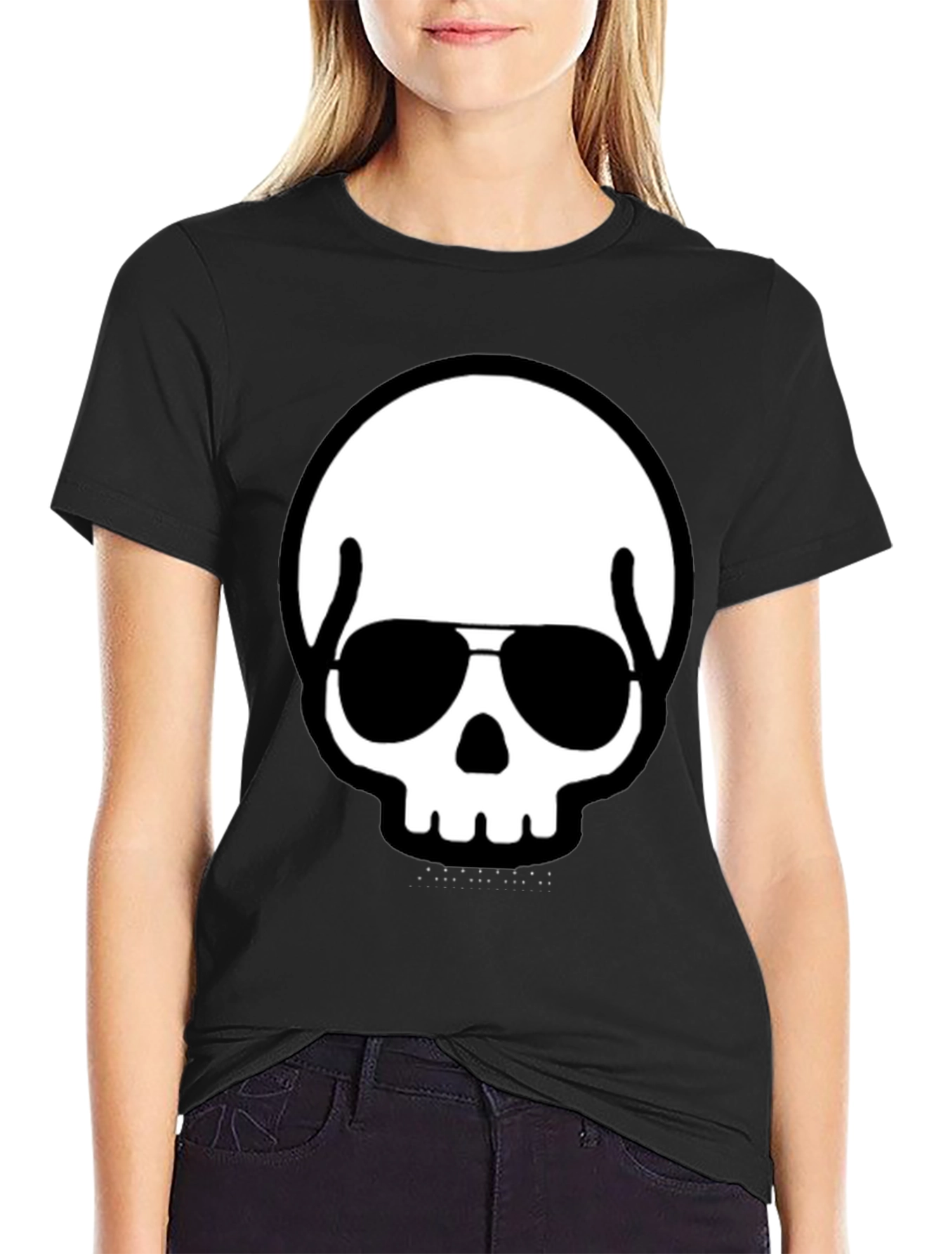 Cool Skull with Shades Black T-Shirt