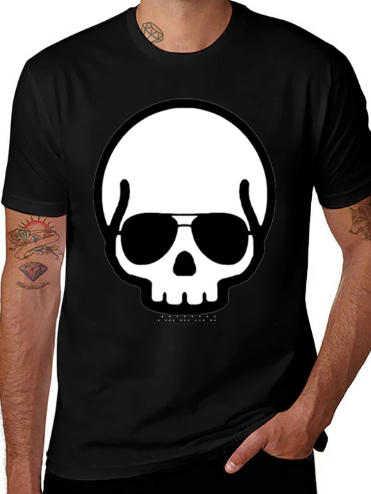 Cool Skull with Shades Black T-Shirt