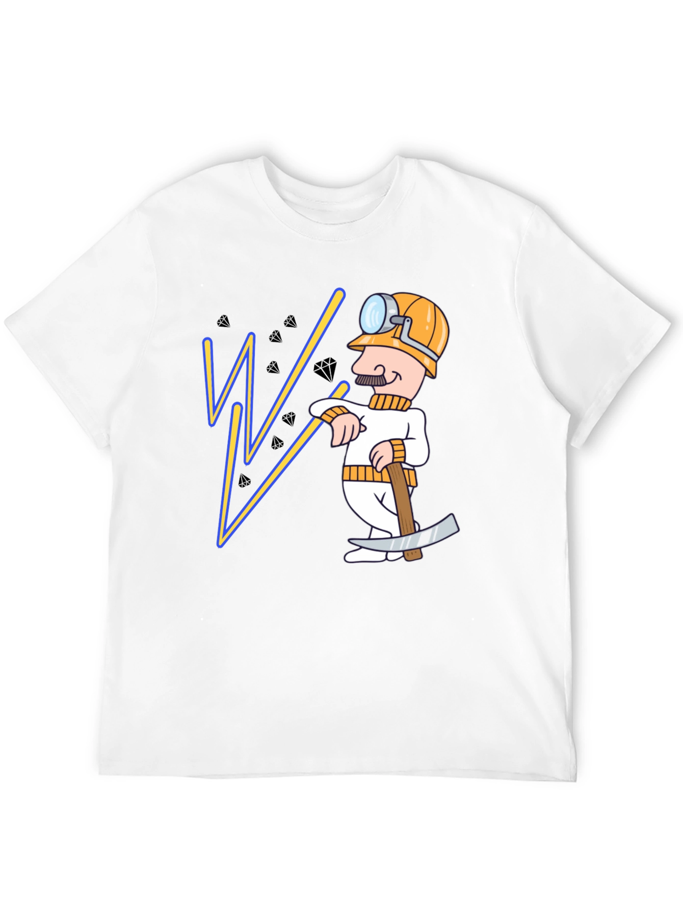 Miner Cartoon Graphic T-Shirt