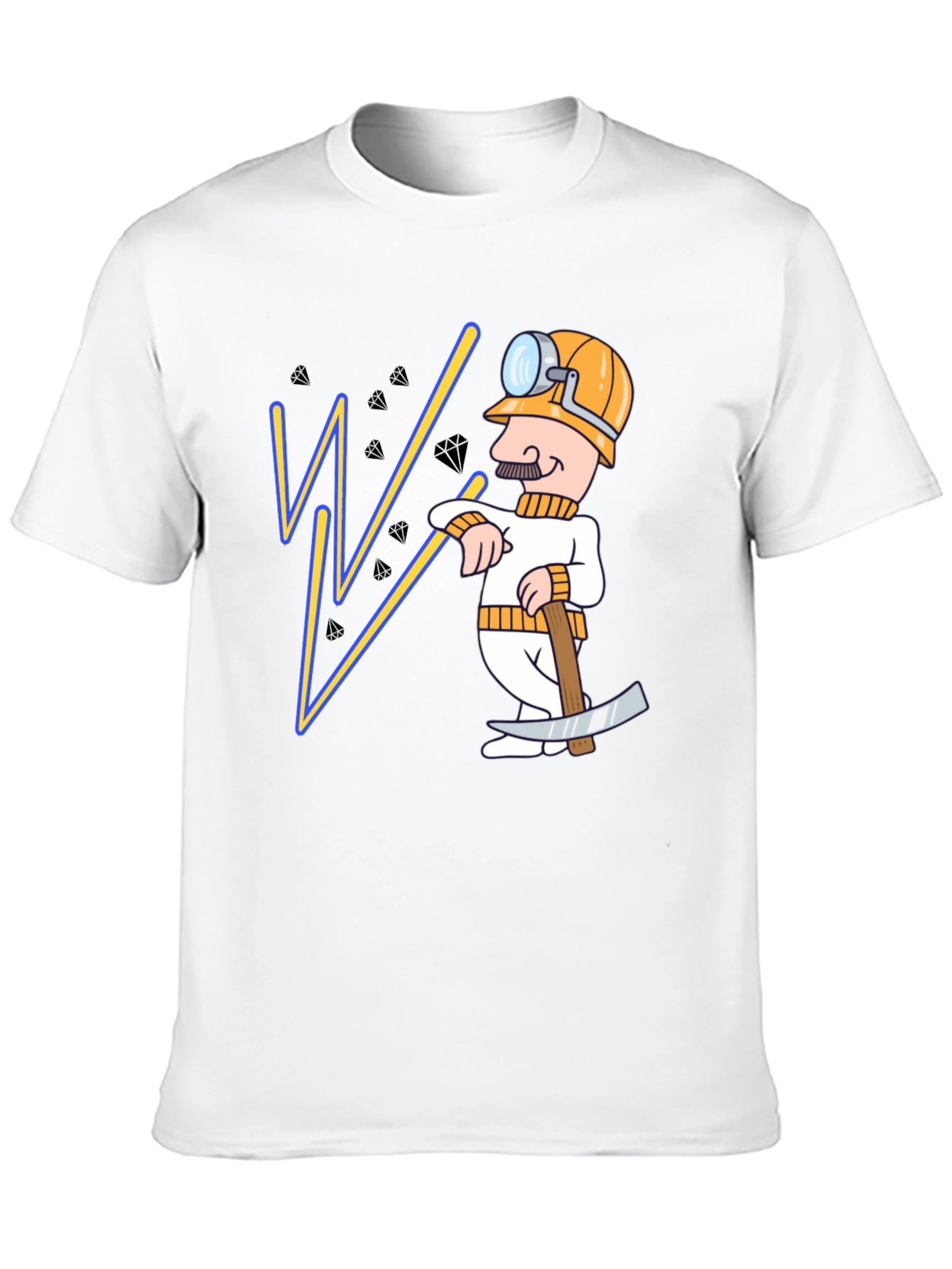 Miner Cartoon Graphic T-Shirt