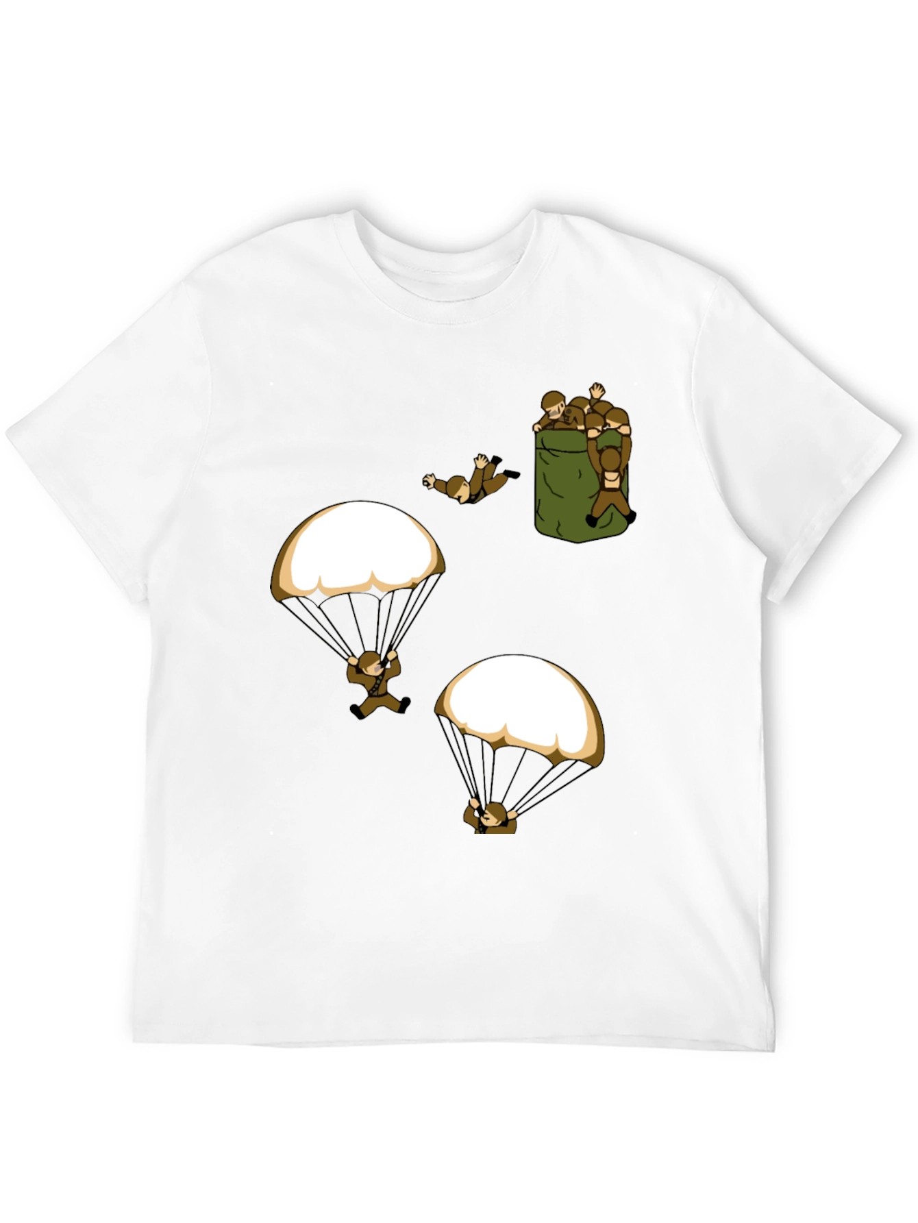 Paratrooper Graphic T-Shirt - Funny Military Design