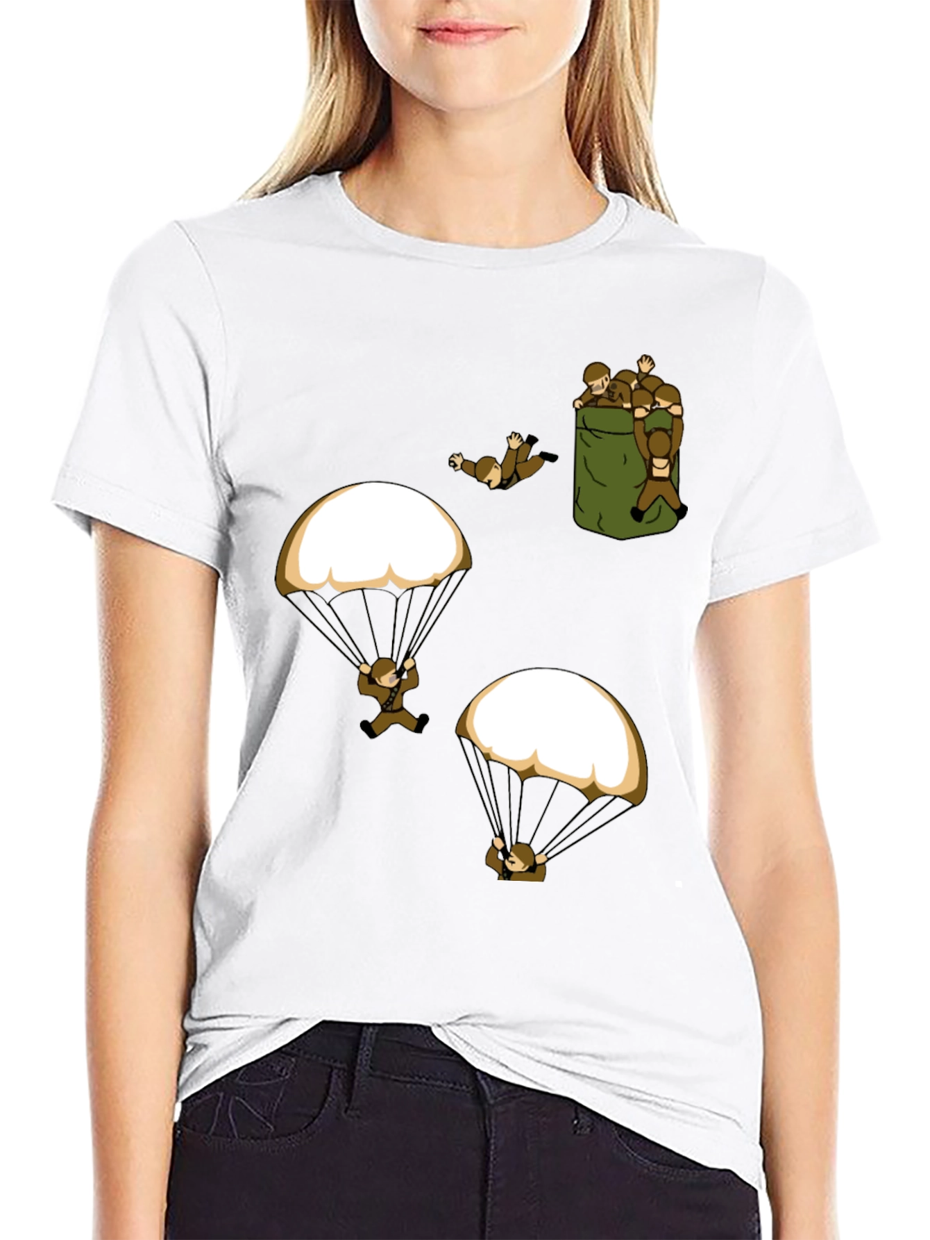 Paratrooper Graphic T-Shirt - Funny Military Design
