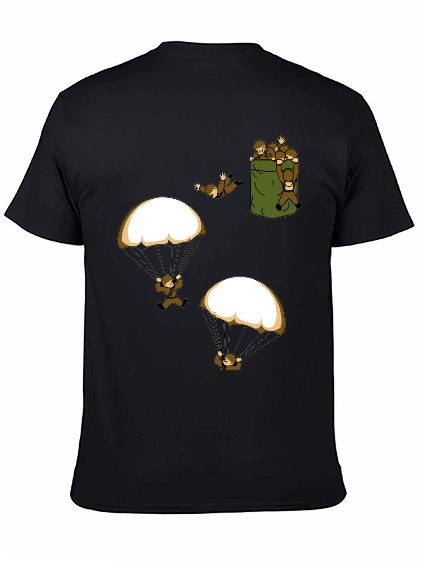 Paratrooper Graphic T-Shirt - Funny Military Design