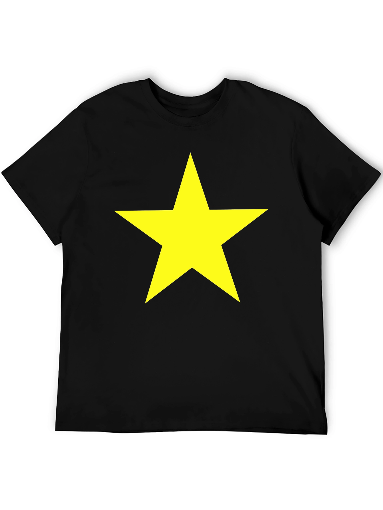 Bold Star Graphic Tee - Classic Crew Neck T-Shirt