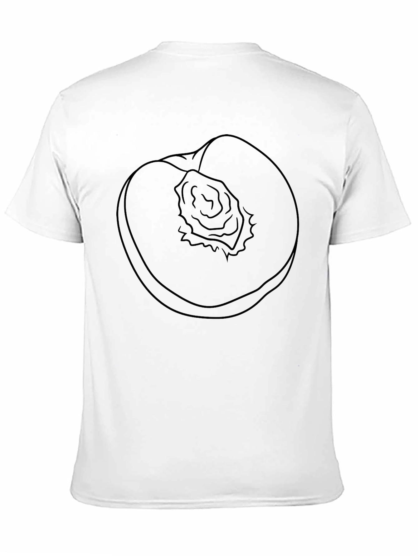Peach Graphic Black T-Shirt