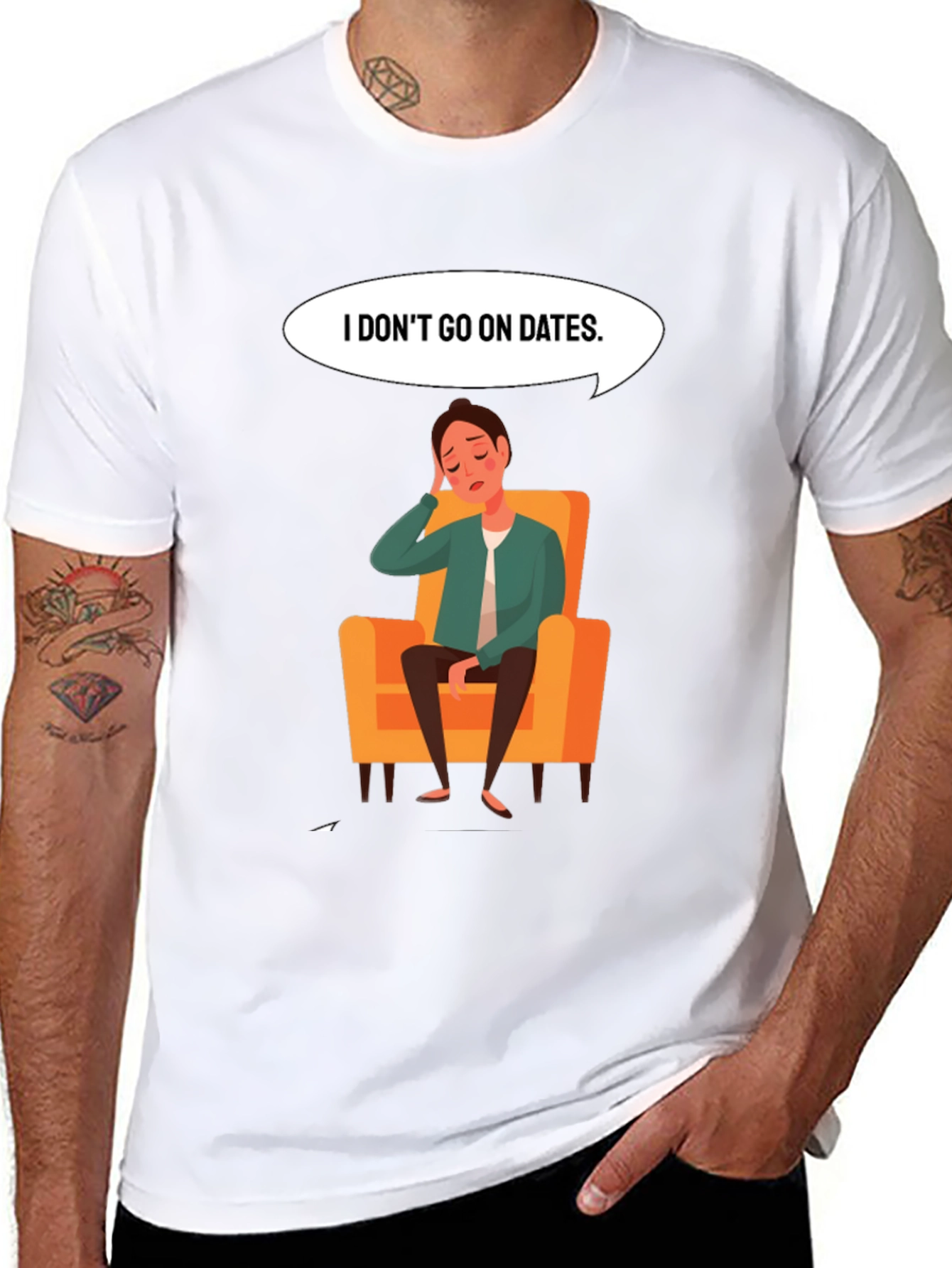 Mens I Dont Go On Dates Graphic Tee